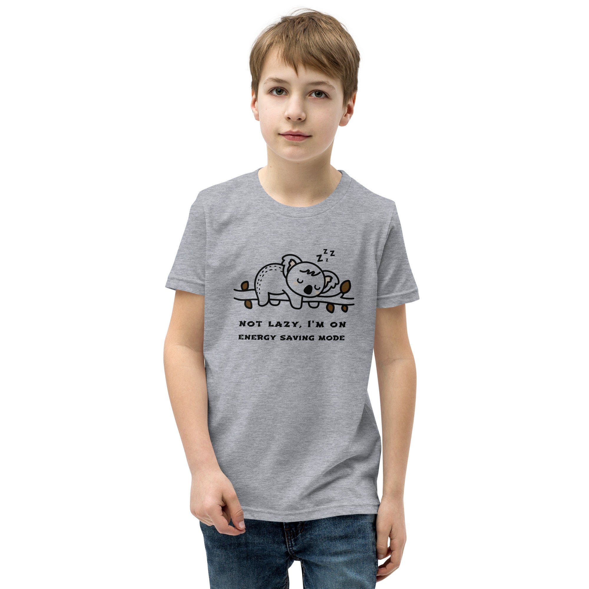 Not lazy, I'm on energy saving mode - Youth Short Sleeve T-Shirt