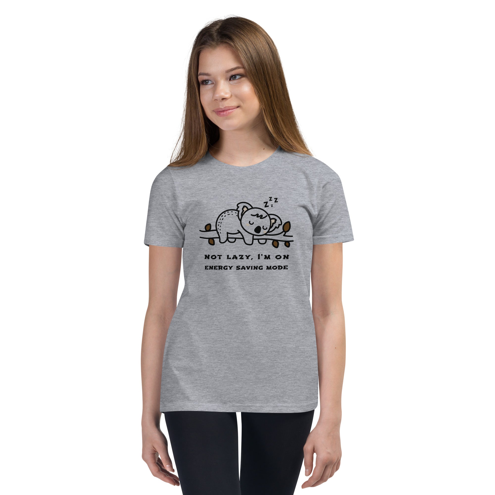 Not lazy, I'm on energy saving mode - Youth Short Sleeve T-Shirt