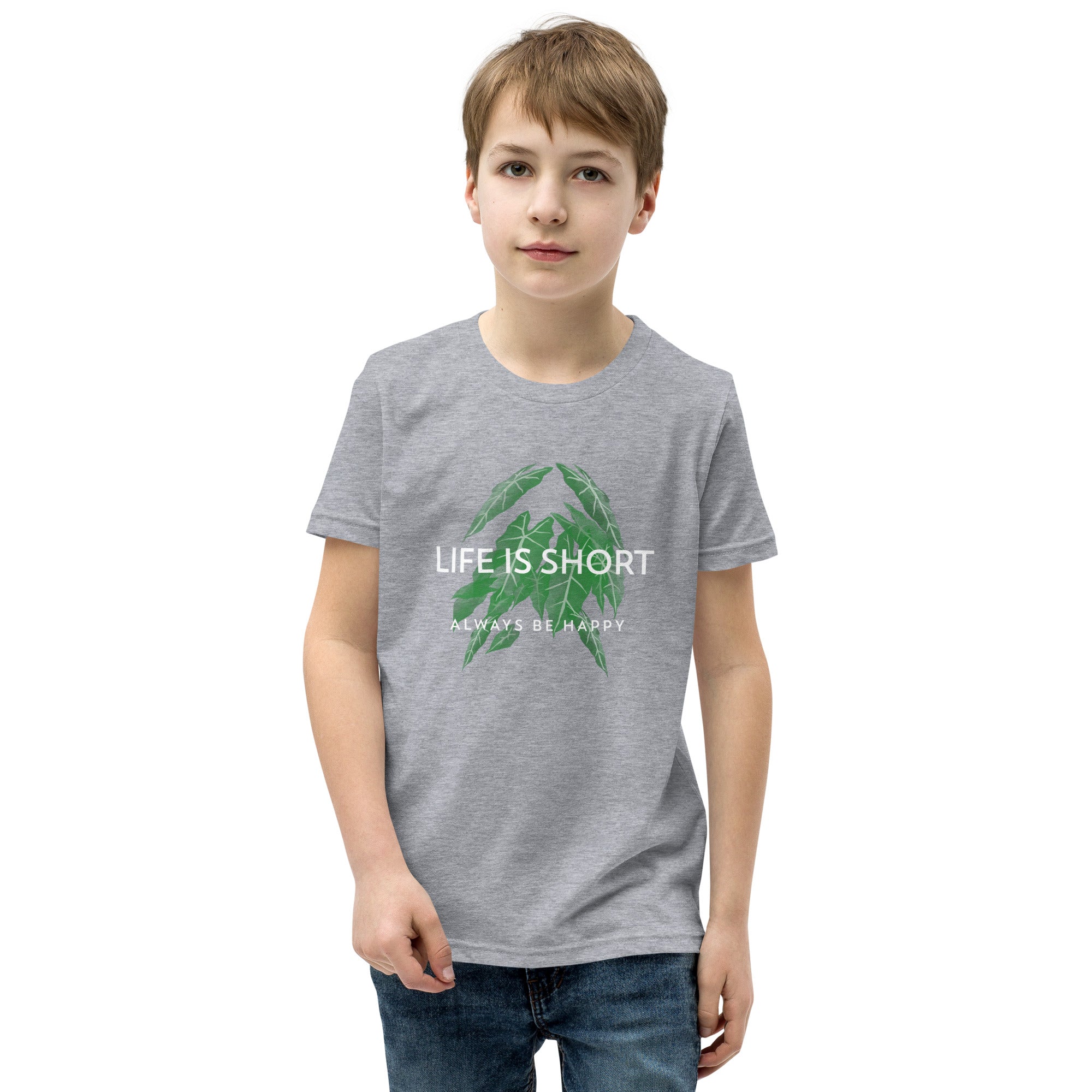 Life is short, always be happy - Youth Short Sleeve T-Shirt