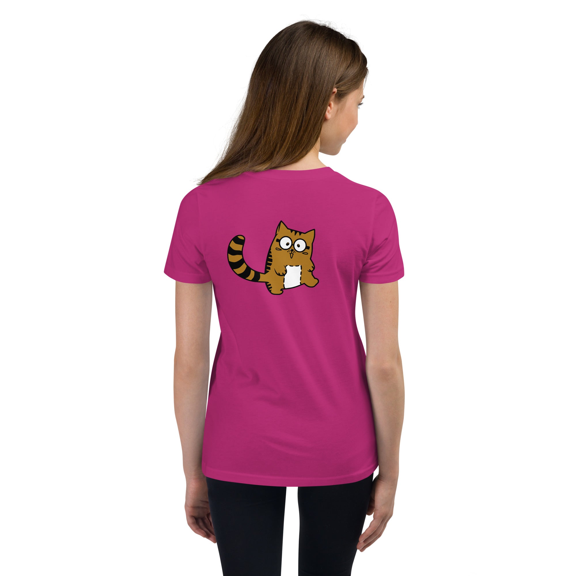 Meow V5 - Youth Short Sleeve T-Shirt (back print)