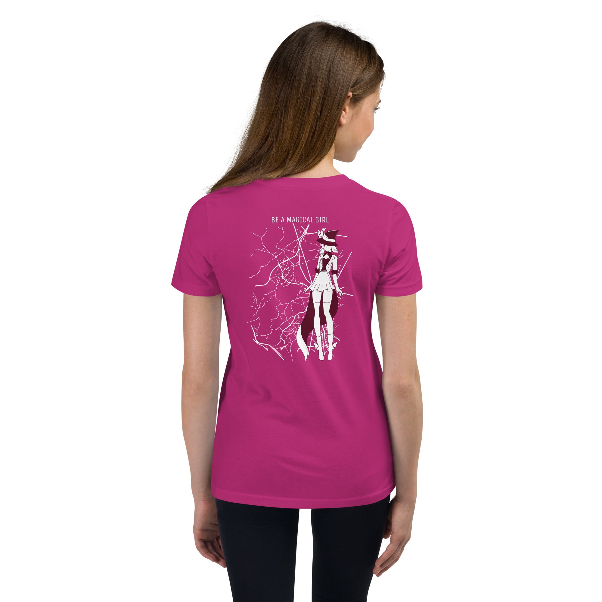 Magical girl V1 - Youth Short Sleeve T-Shirt (back print)