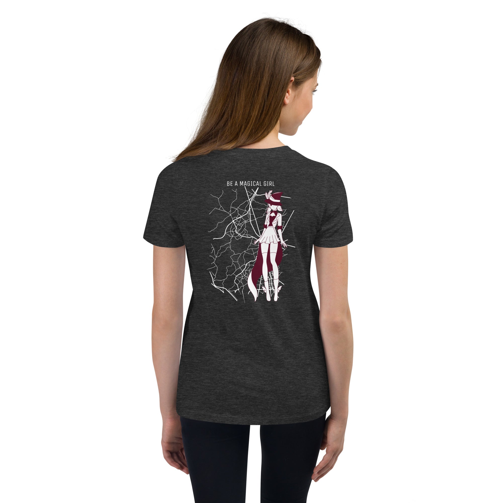 Magical girl V1 - Youth Short Sleeve T-Shirt (back print)