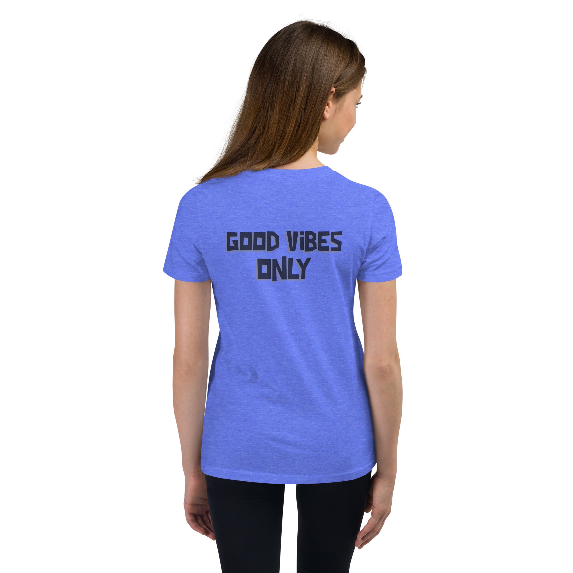 Good vibes only - Youth Short Sleeve T-Shirt (back print)