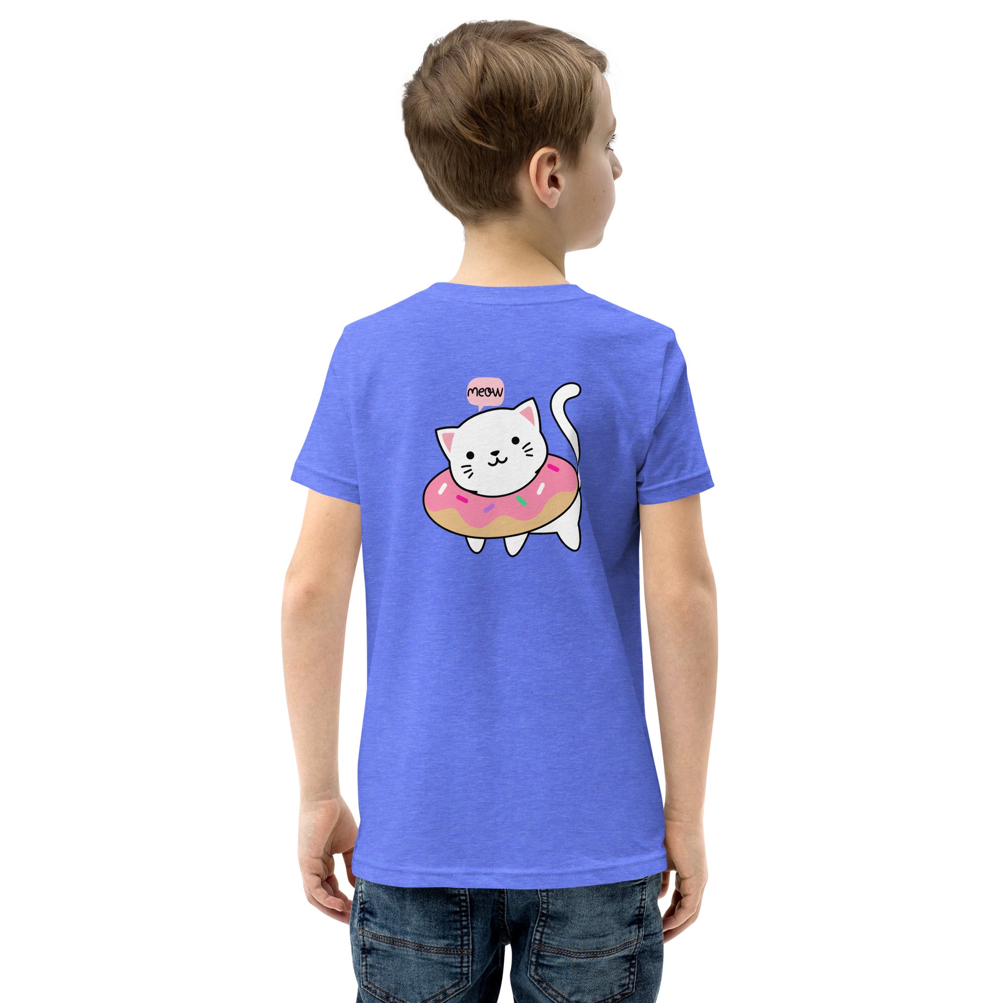 Meow V2 - Youth Short Sleeve T-Shirt (back print)