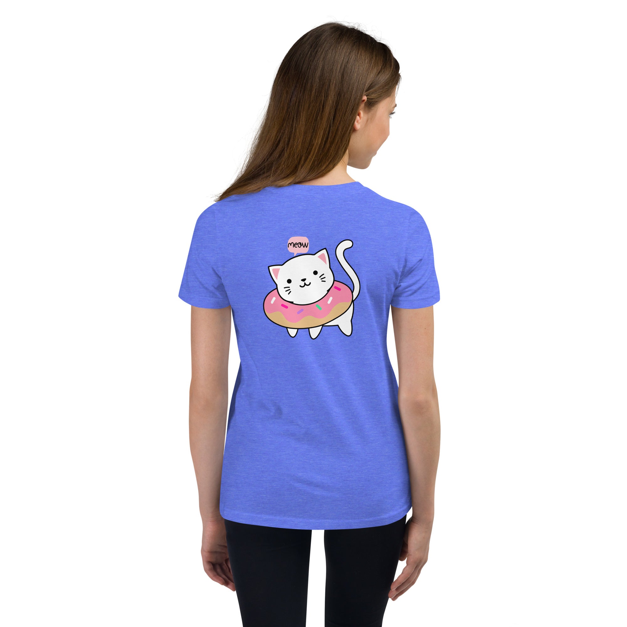 Meow V2 - Youth Short Sleeve T-Shirt (back print)