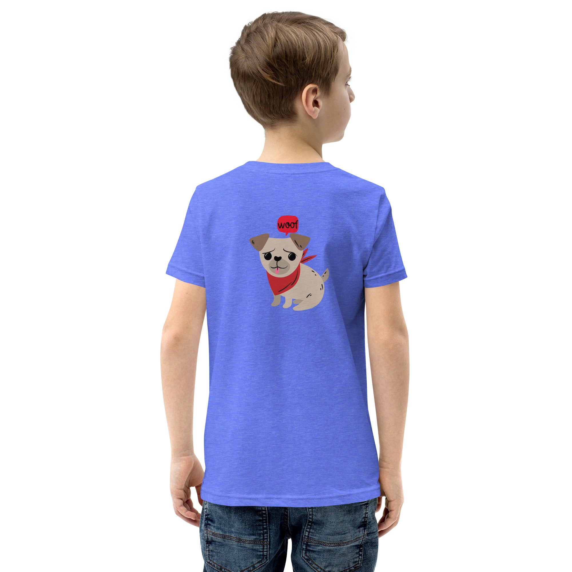 Woof V2 -Youth Short Sleeve T-Shirt (back print)