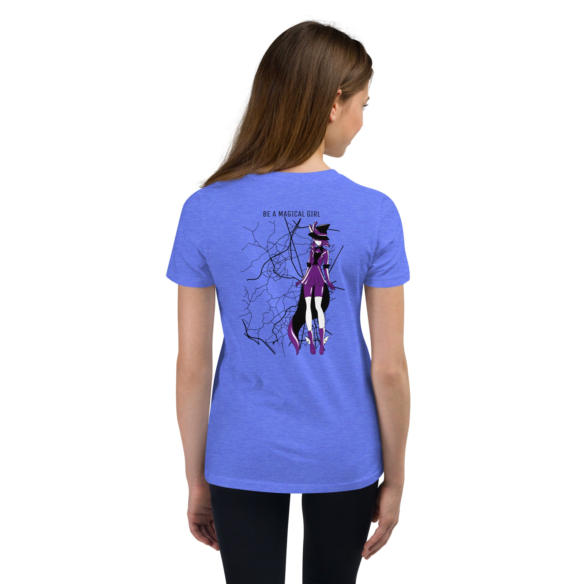 Magical girl V1 - Youth Short Sleeve T-Shirt (back print)