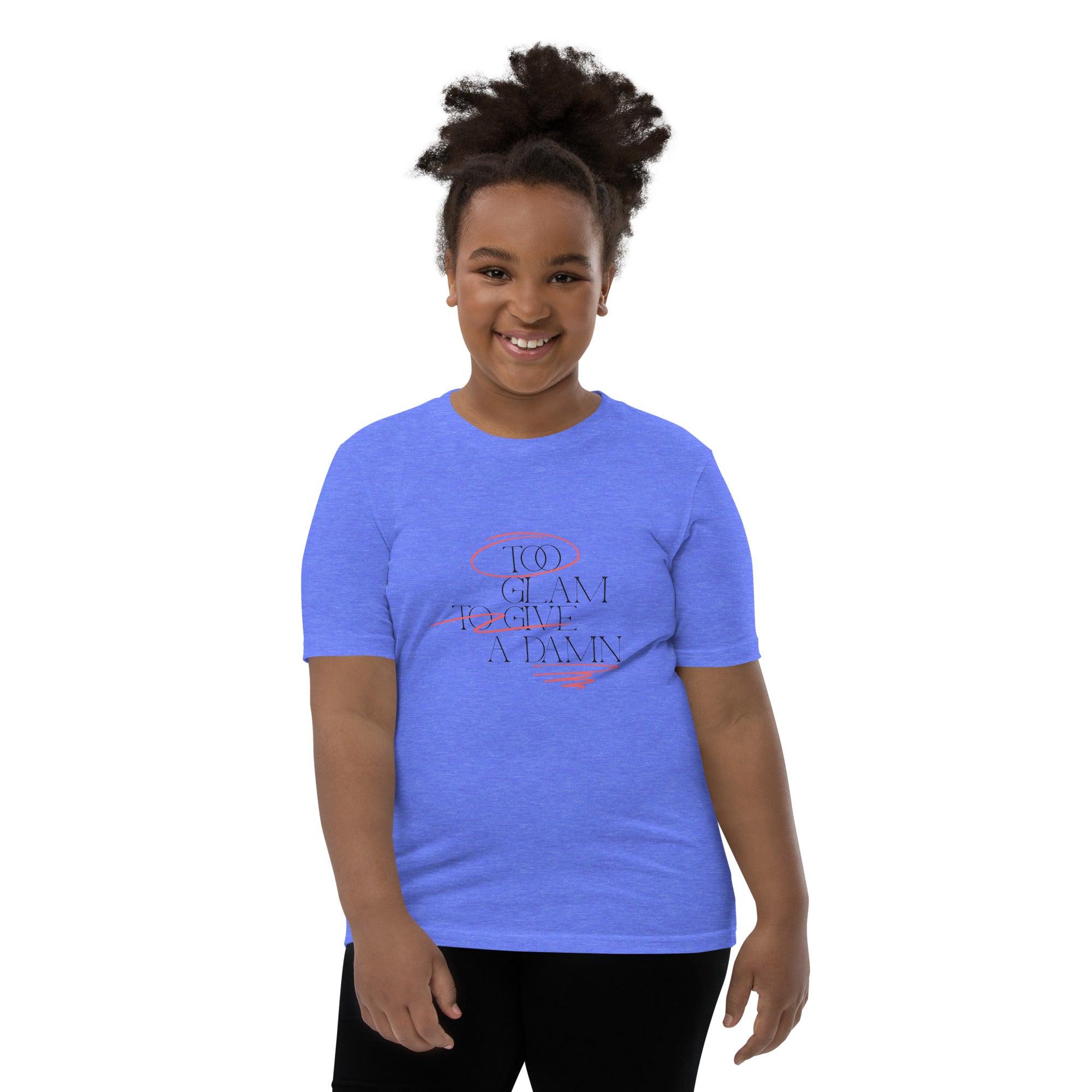 Too glam to give a damn - Youth Short Sleeve T-Shirt