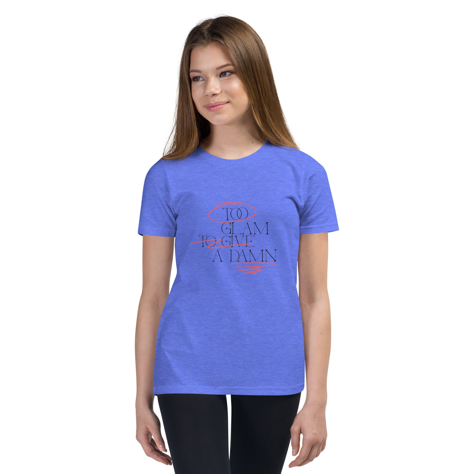 Too glam to give a damn - Youth Short Sleeve T-Shirt