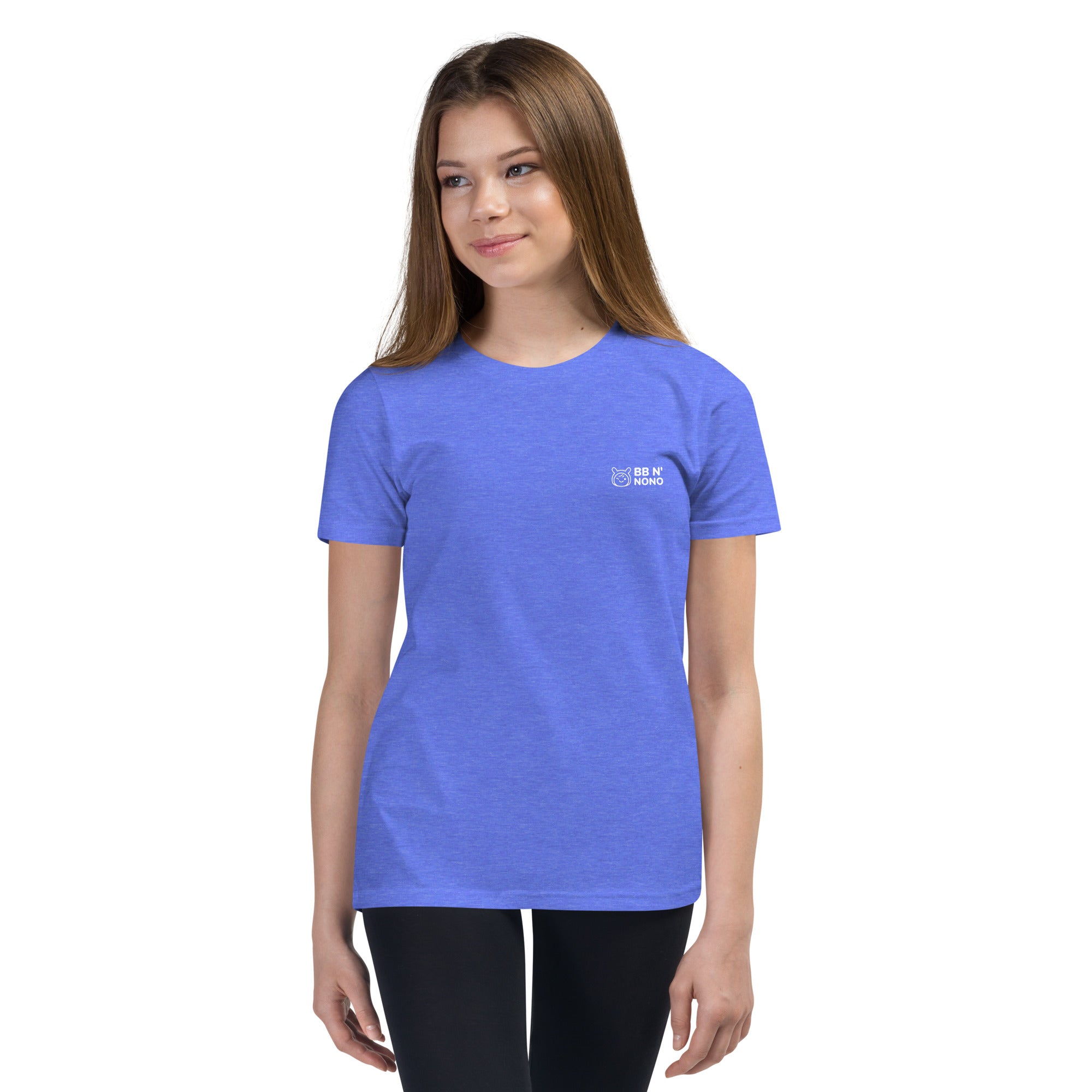 Always say yes to new, adventurer - Youth Short Sleeve T-Shirt (back print)