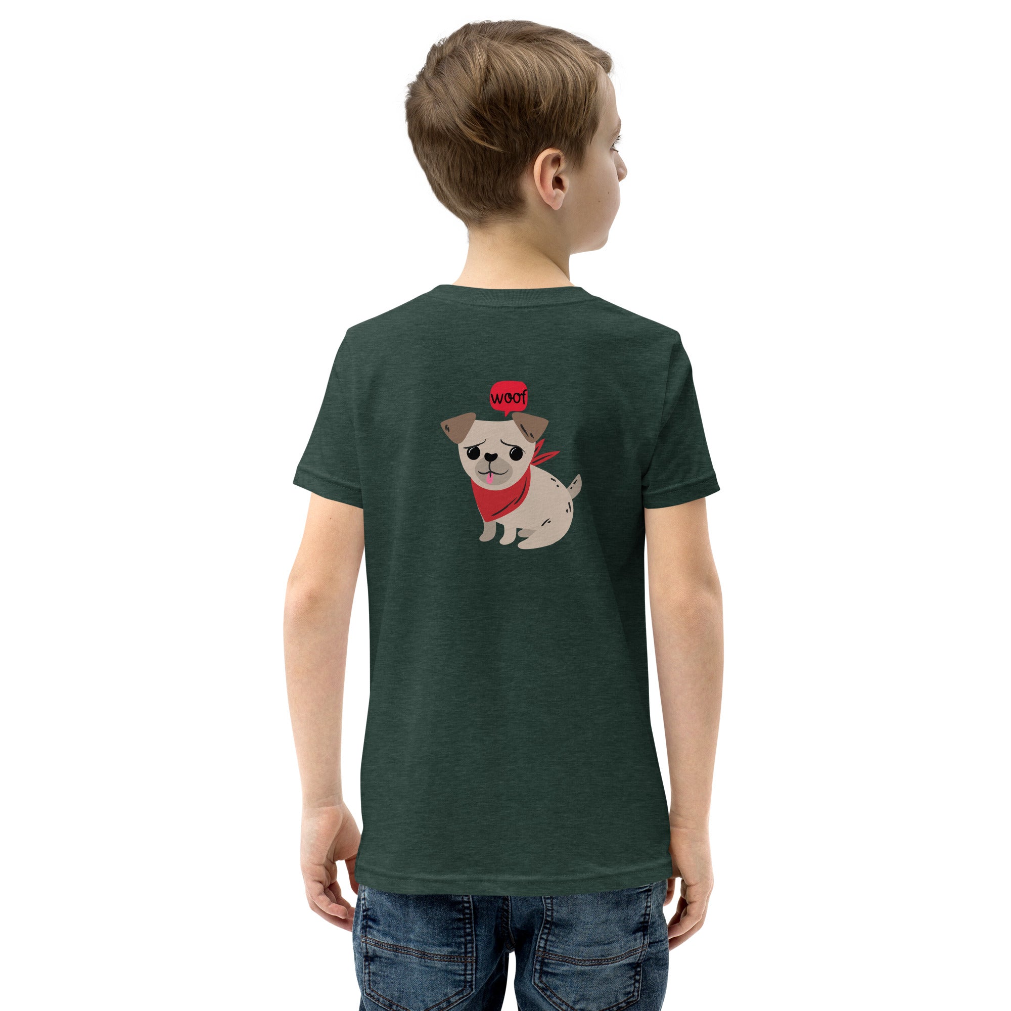 Woof V2 -Youth Short Sleeve T-Shirt (back print)