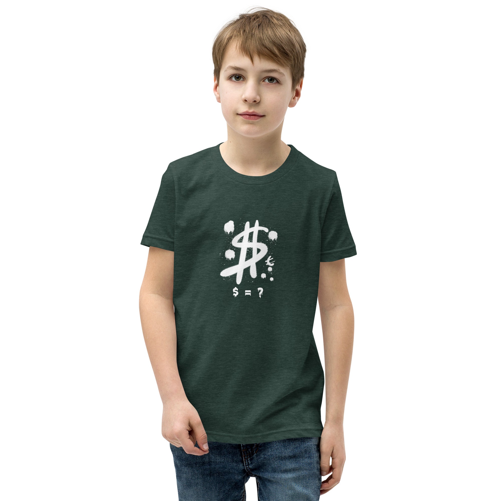 $ = ? - Youth Short Sleeve T-Shirt