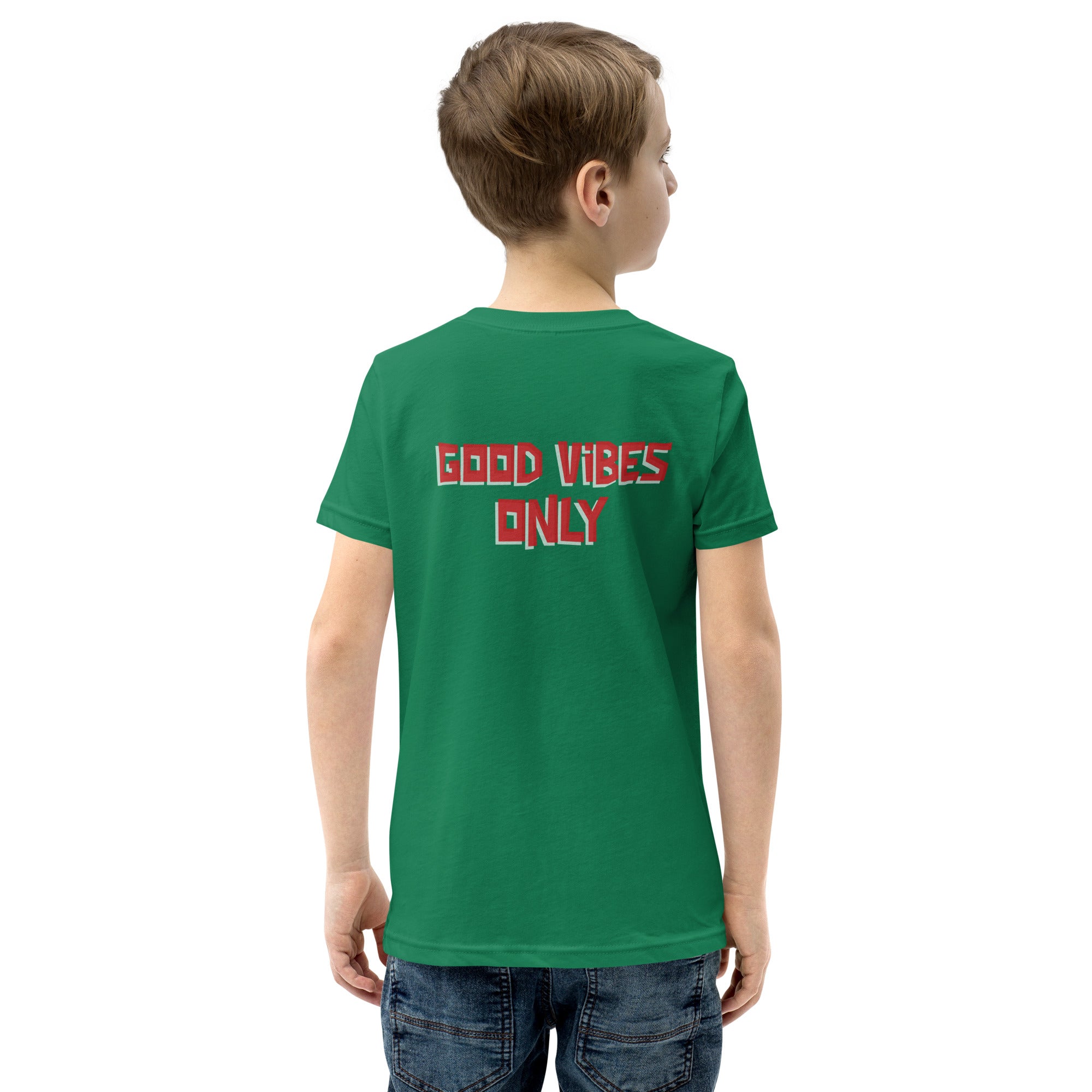 Good vibes only - Youth Short Sleeve T-Shirt (back print)