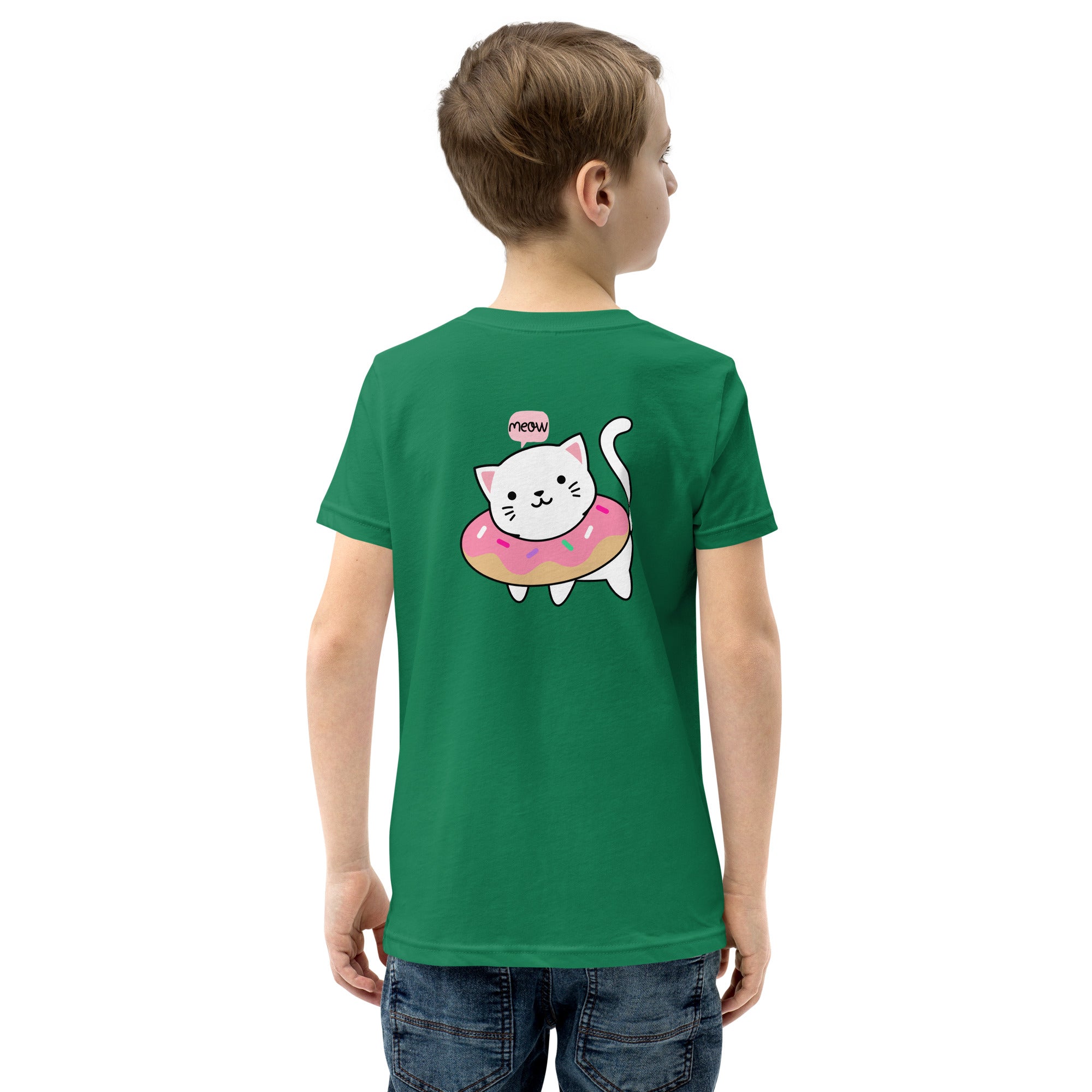 Meow V2 - Youth Short Sleeve T-Shirt (back print)