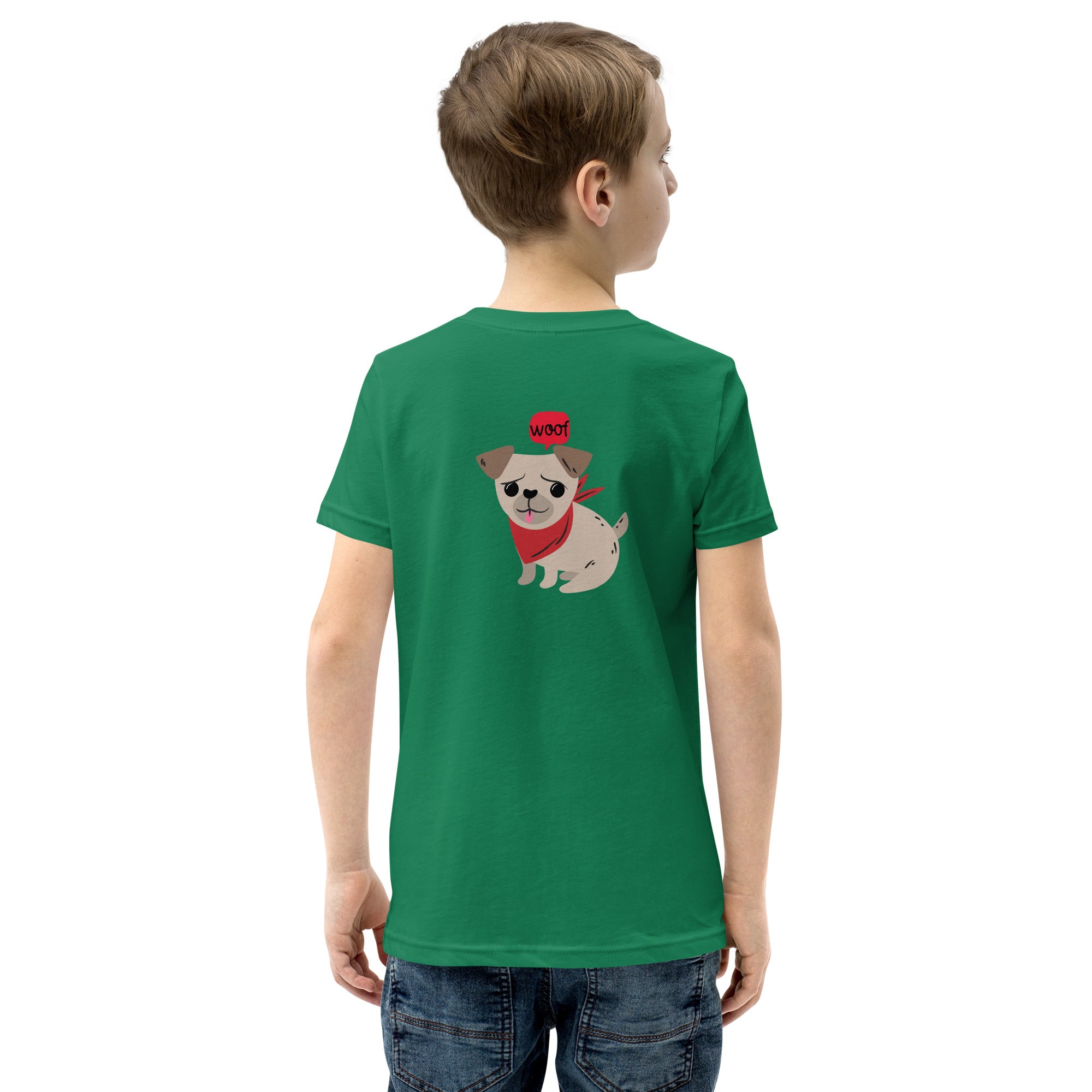 Woof V2 -Youth Short Sleeve T-Shirt (back print)