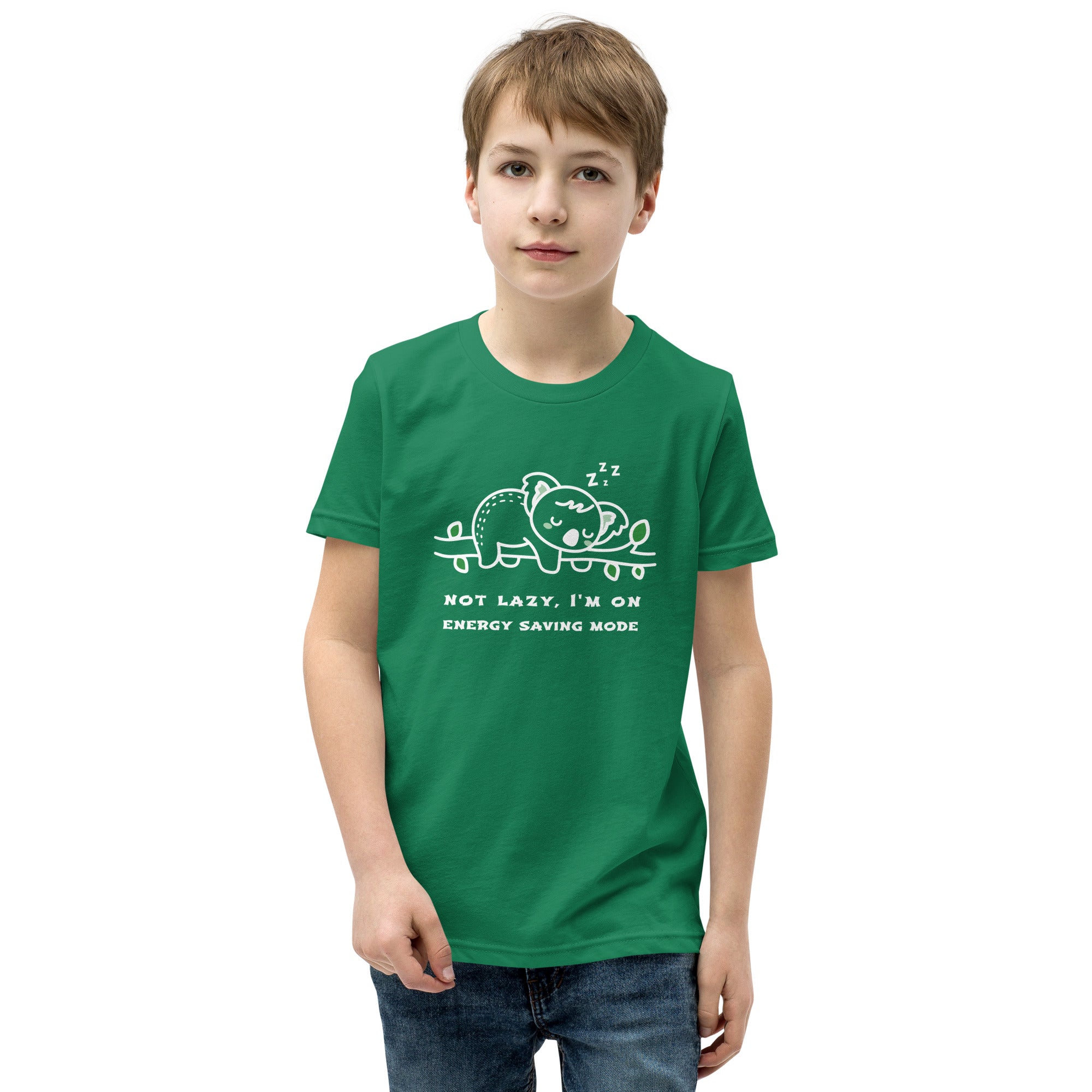 Not lazy, I'm on energy saving mode - Youth Short Sleeve T-Shirt