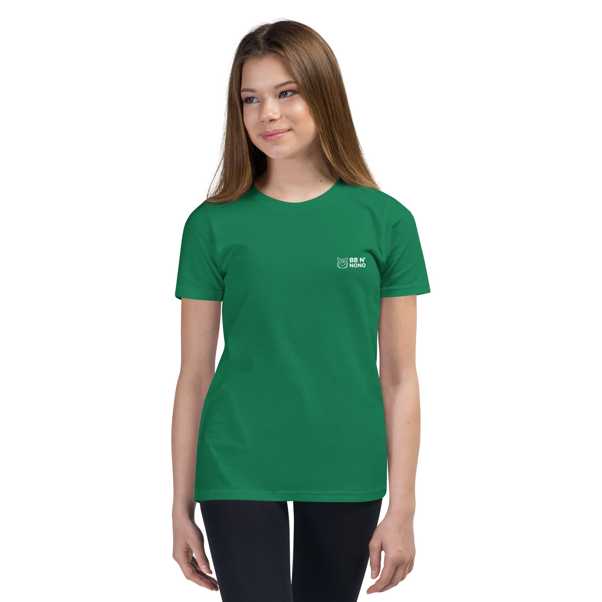 Always say yes to new, adventurer - Youth Short Sleeve T-Shirt (back print)