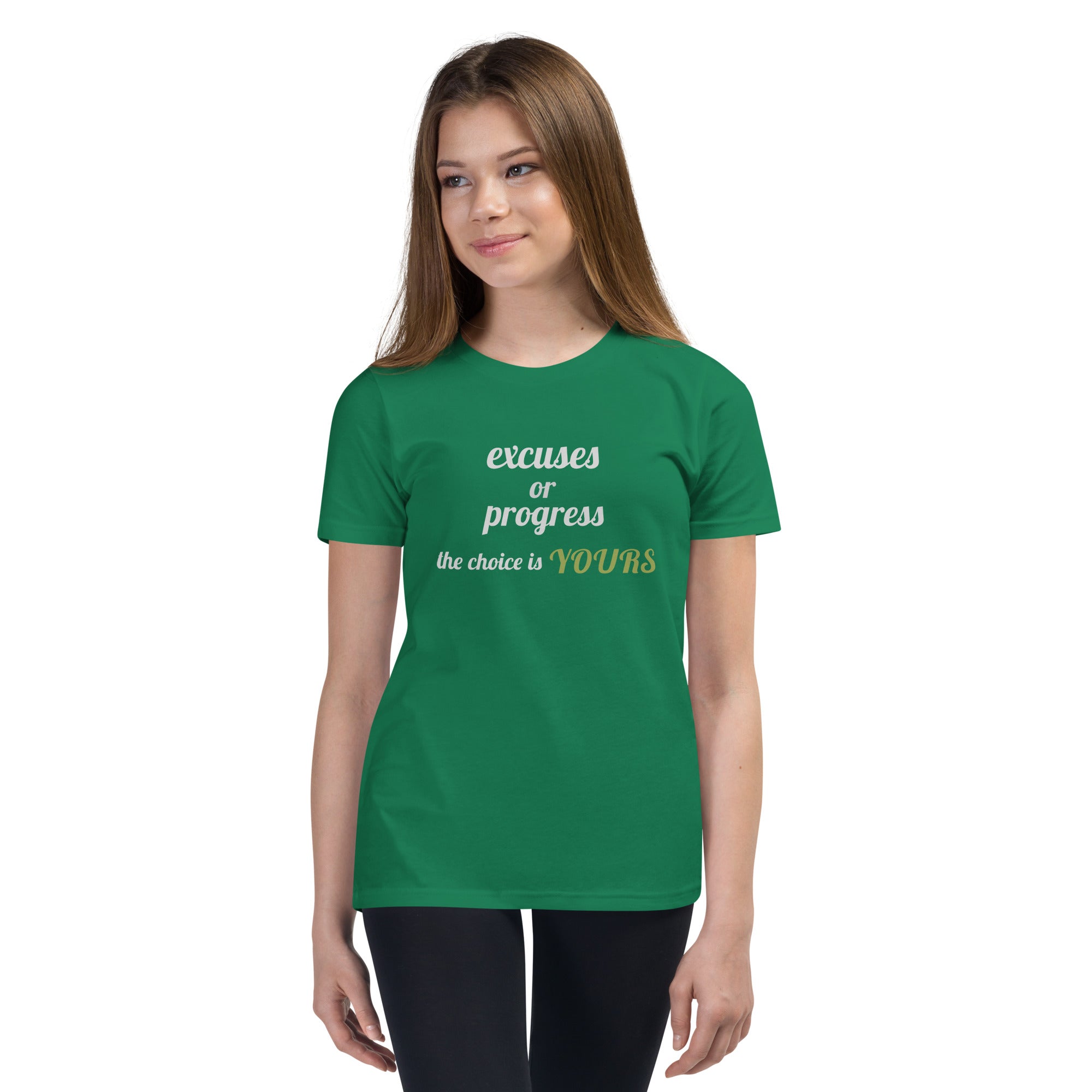 Excuses or Progress, the choice is yours V - Youth Short Sleeve T-Shirt