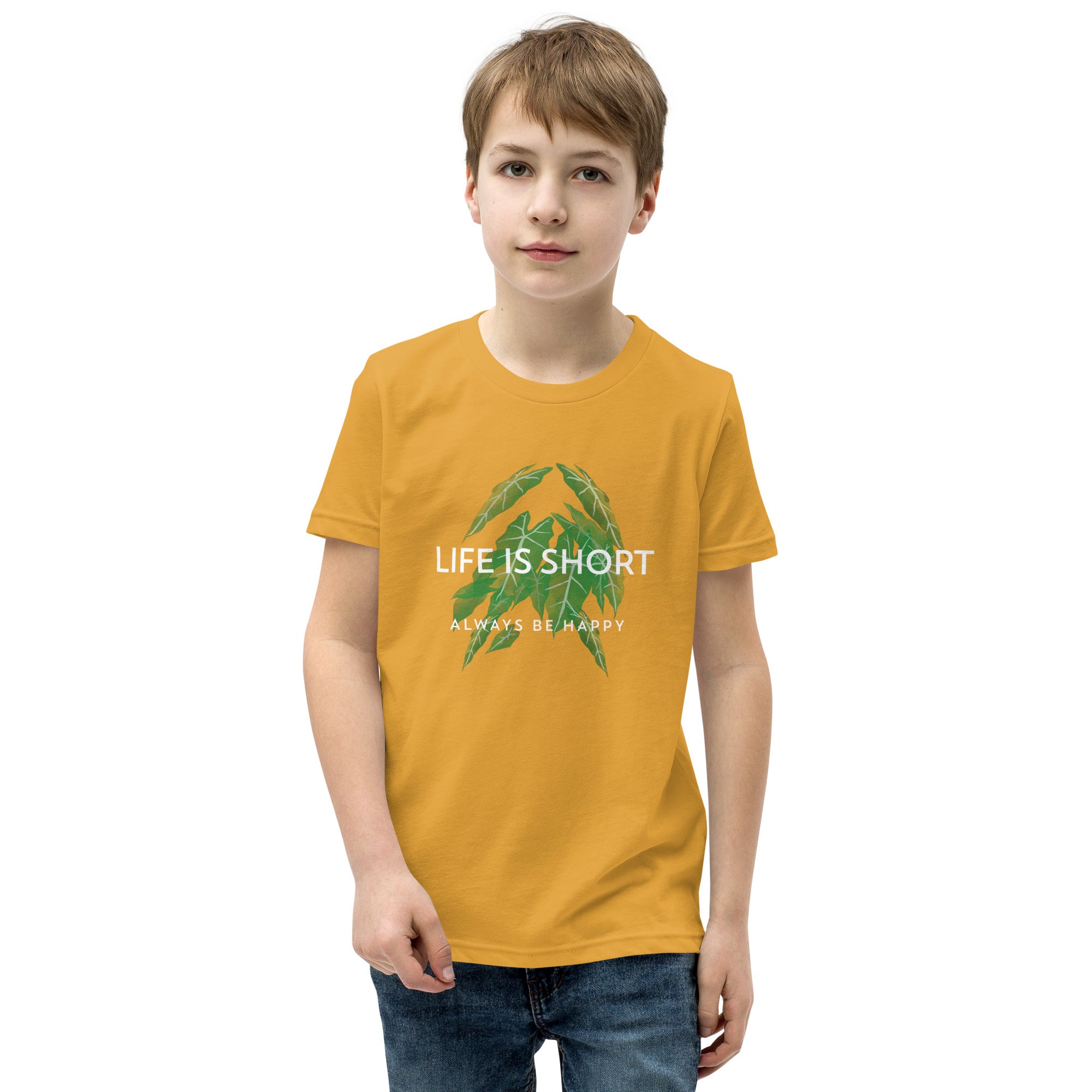 Life is short, always be happy - Youth Short Sleeve T-Shirt