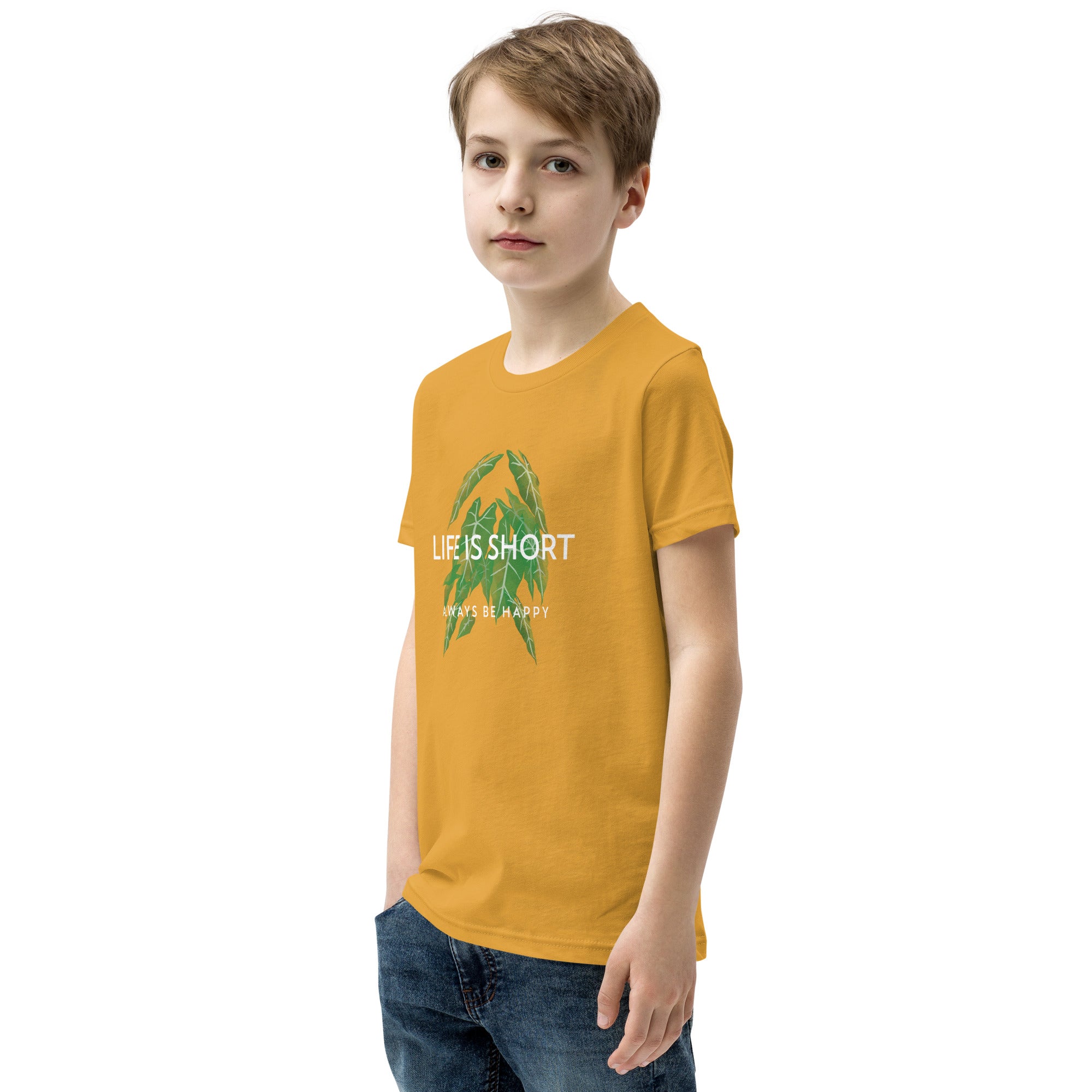 Life is short, always be happy - Youth Short Sleeve T-Shirt