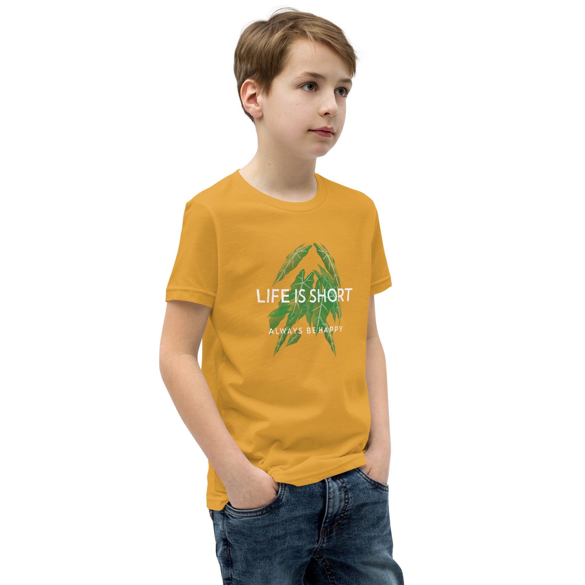 Life is short, always be happy - Youth Short Sleeve T-Shirt