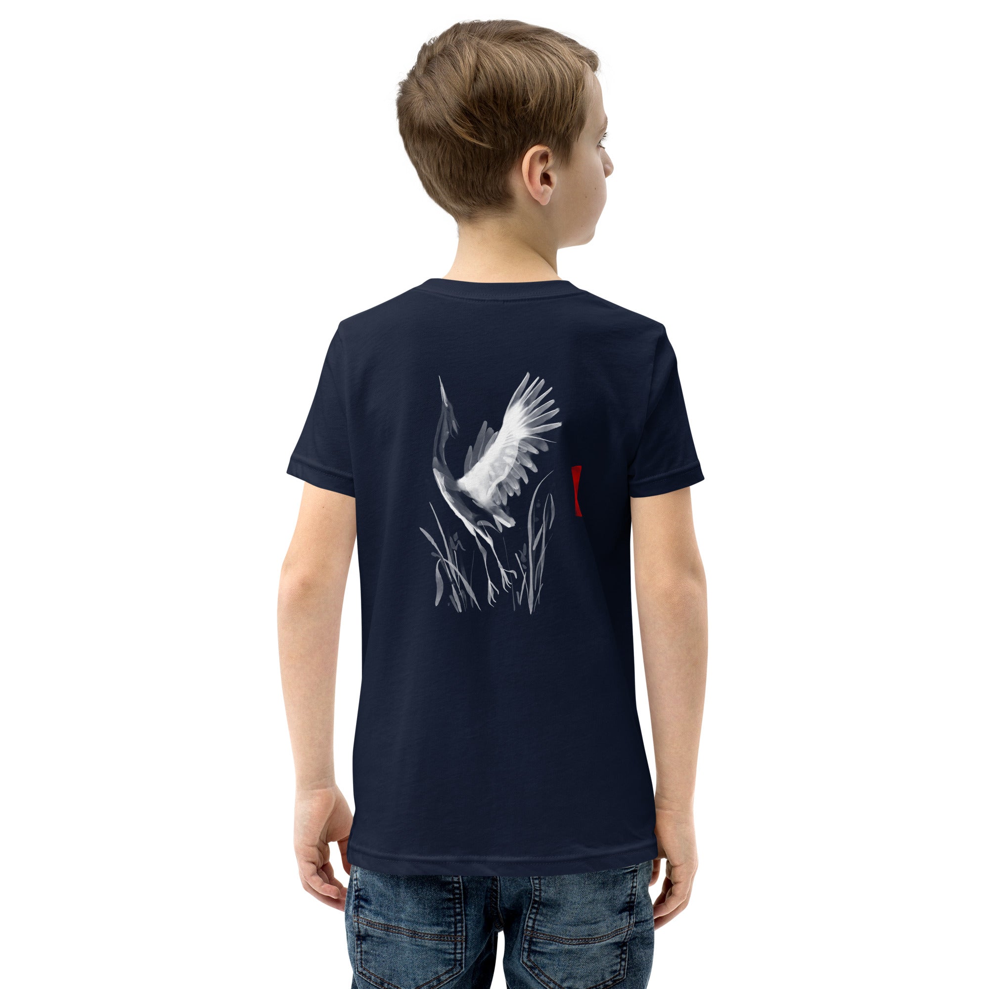 Sumi-e style - Youth Short Sleeve T-Shirt (back print)