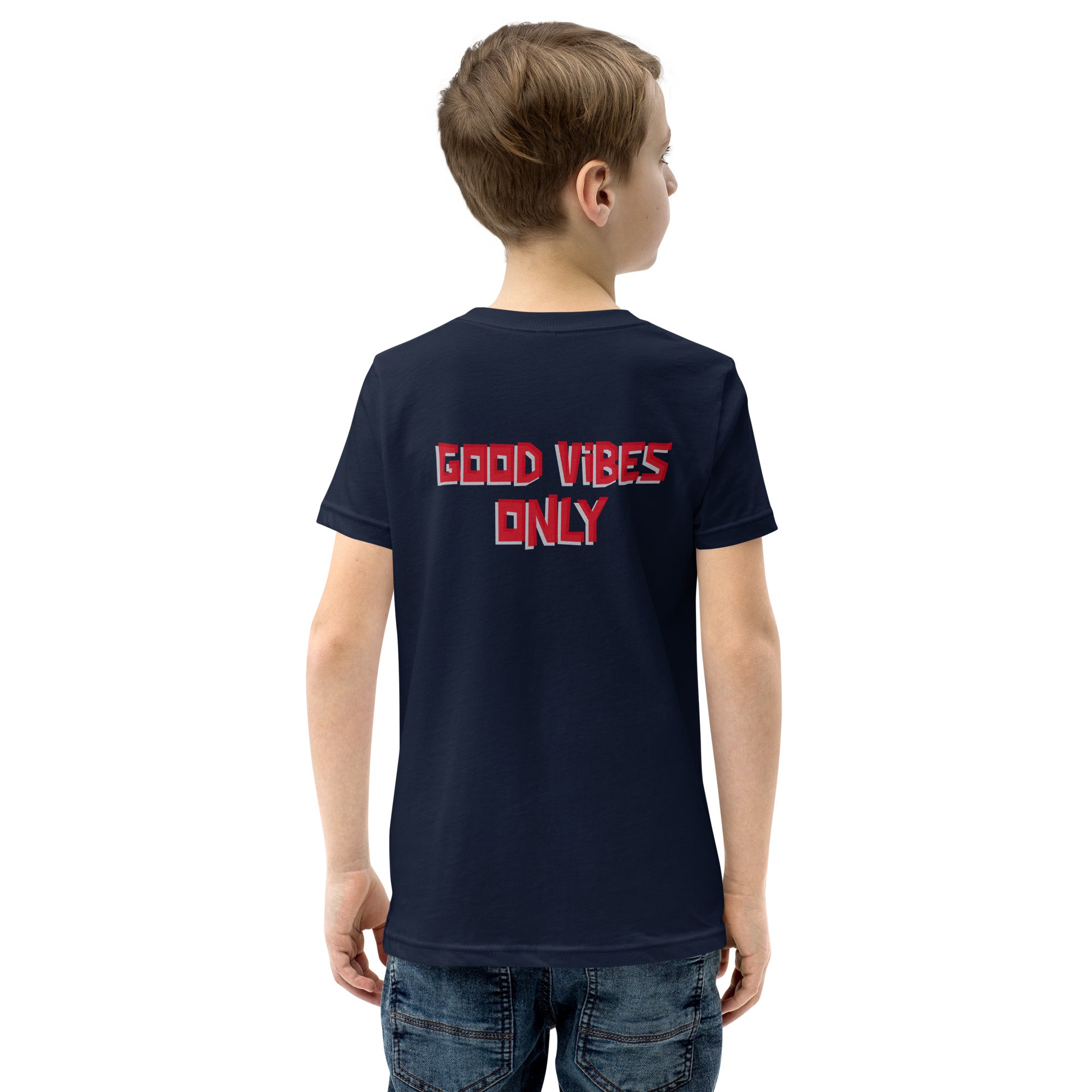 Good vibes only - Youth Short Sleeve T-Shirt (back print)