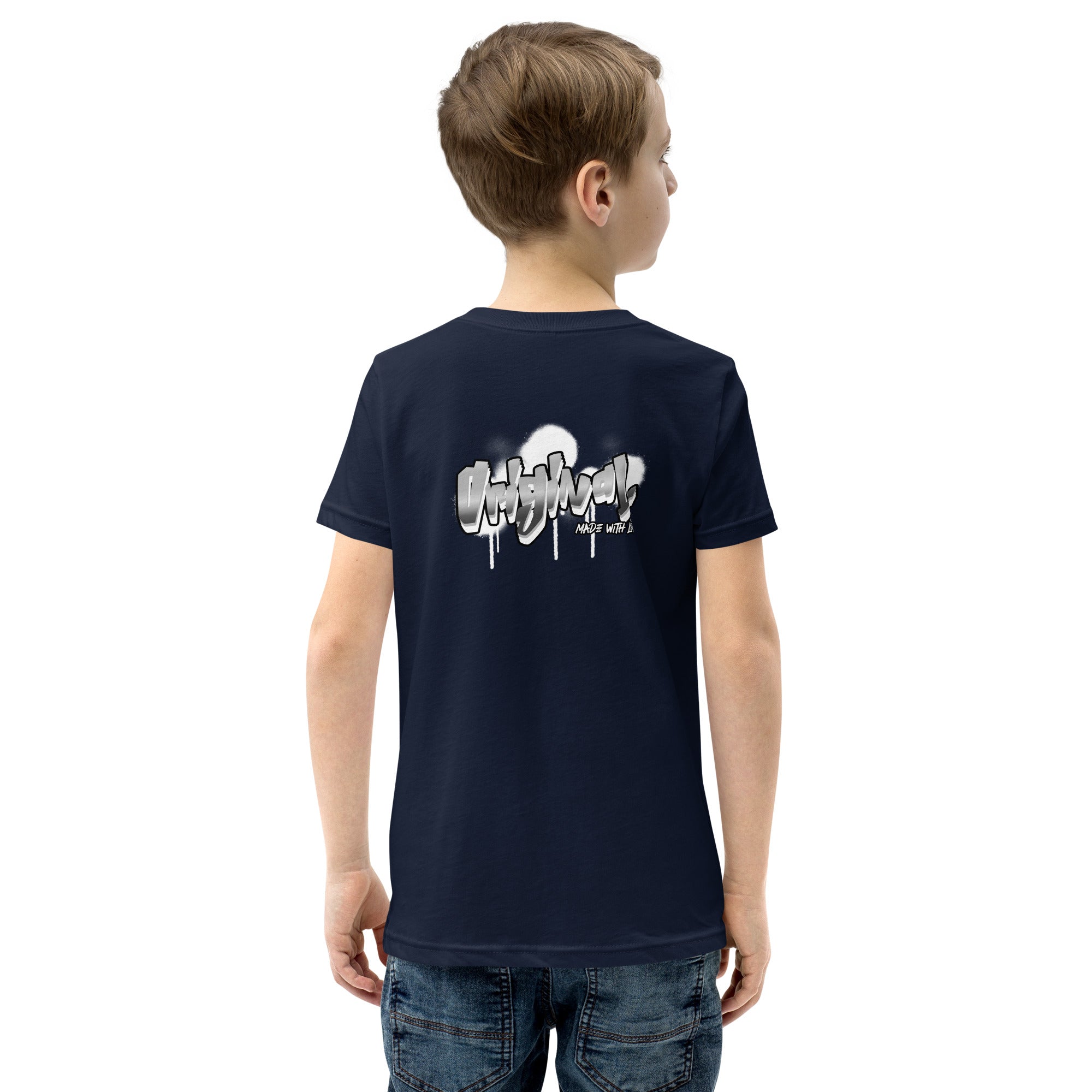 Original made with love - Youth Short Sleeve T-Shirt (back print)