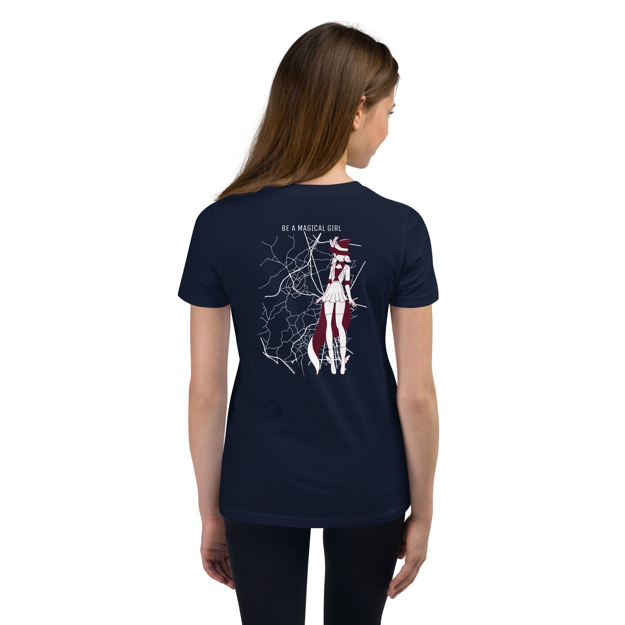 Magical girl V1 - Youth Short Sleeve T-Shirt (back print)