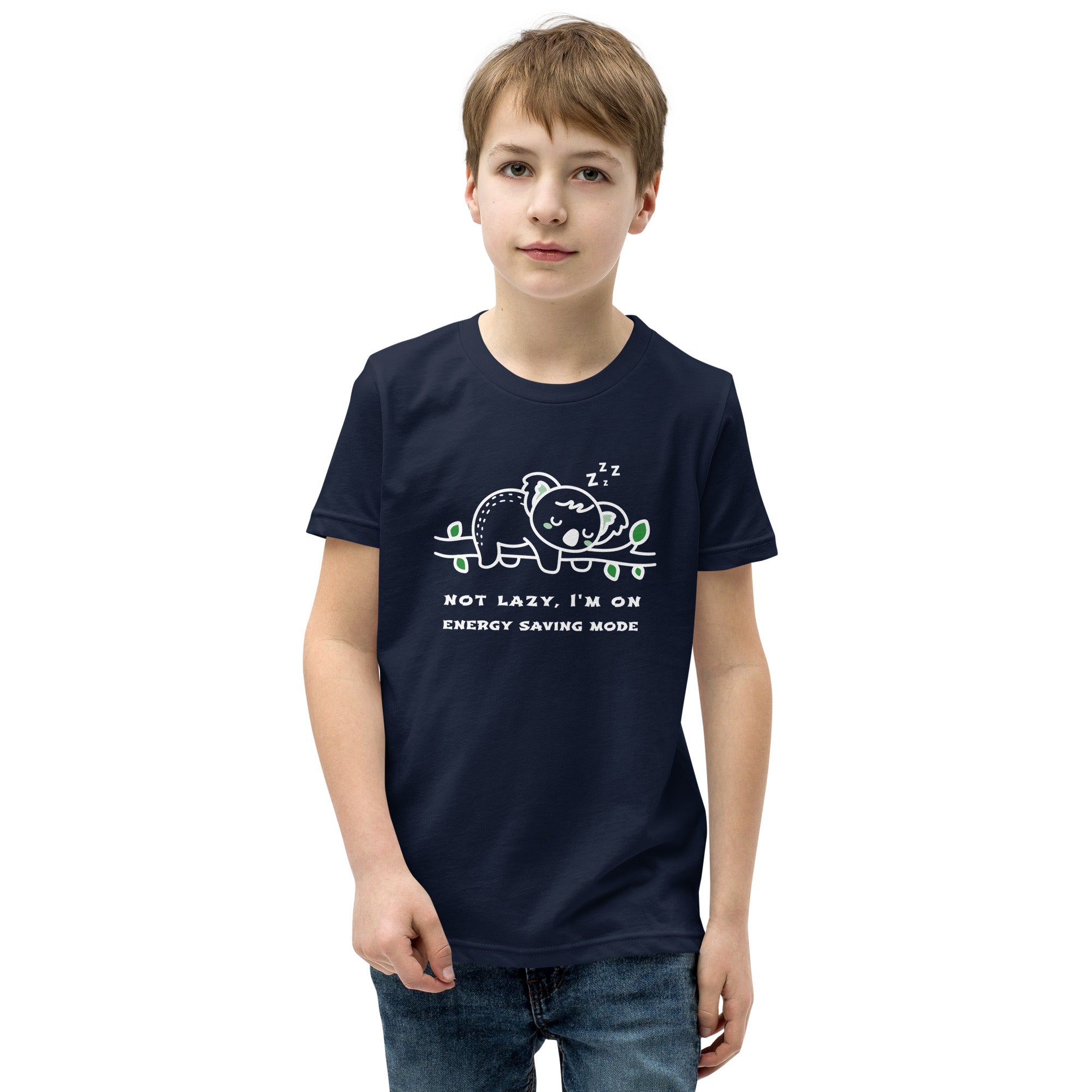 Not lazy, I'm on energy saving mode - Youth Short Sleeve T-Shirt