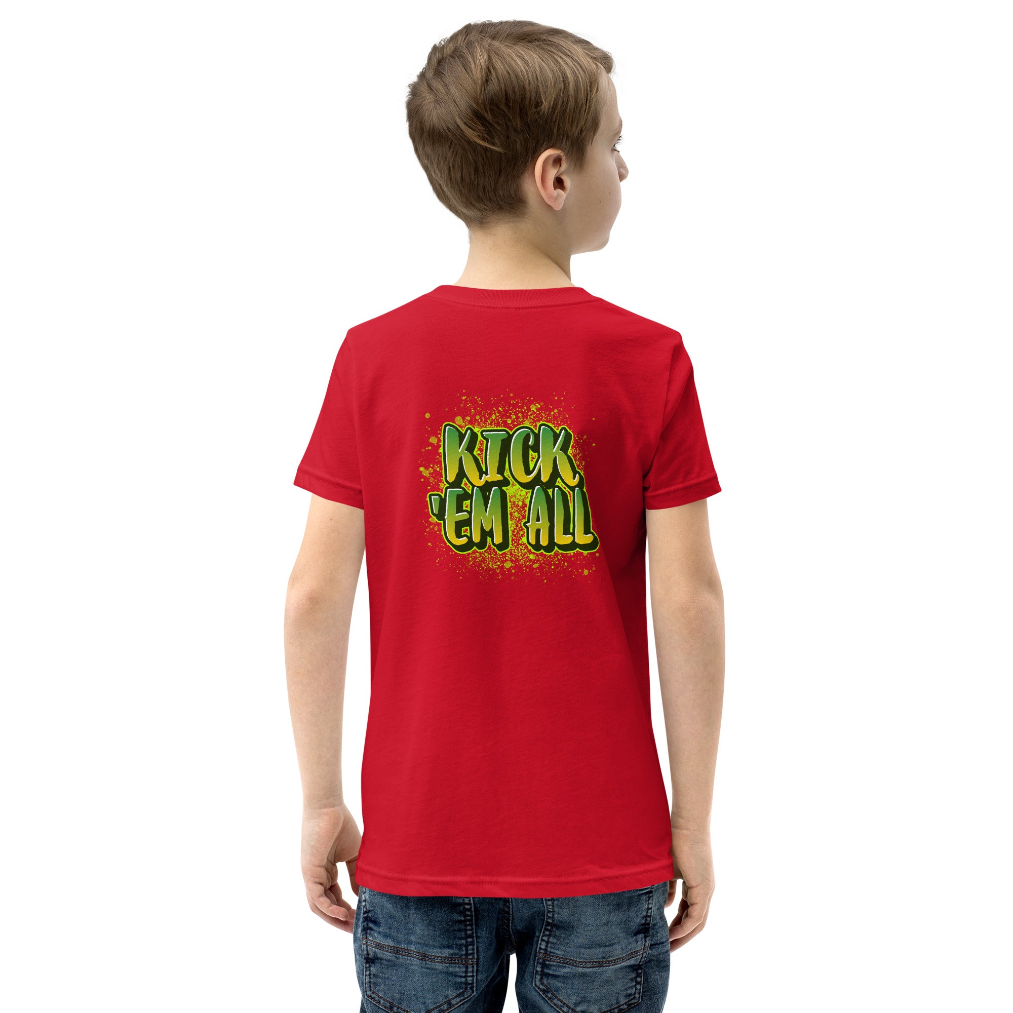 Kick'em all - Youth Short Sleeve T-Shirt (back print)