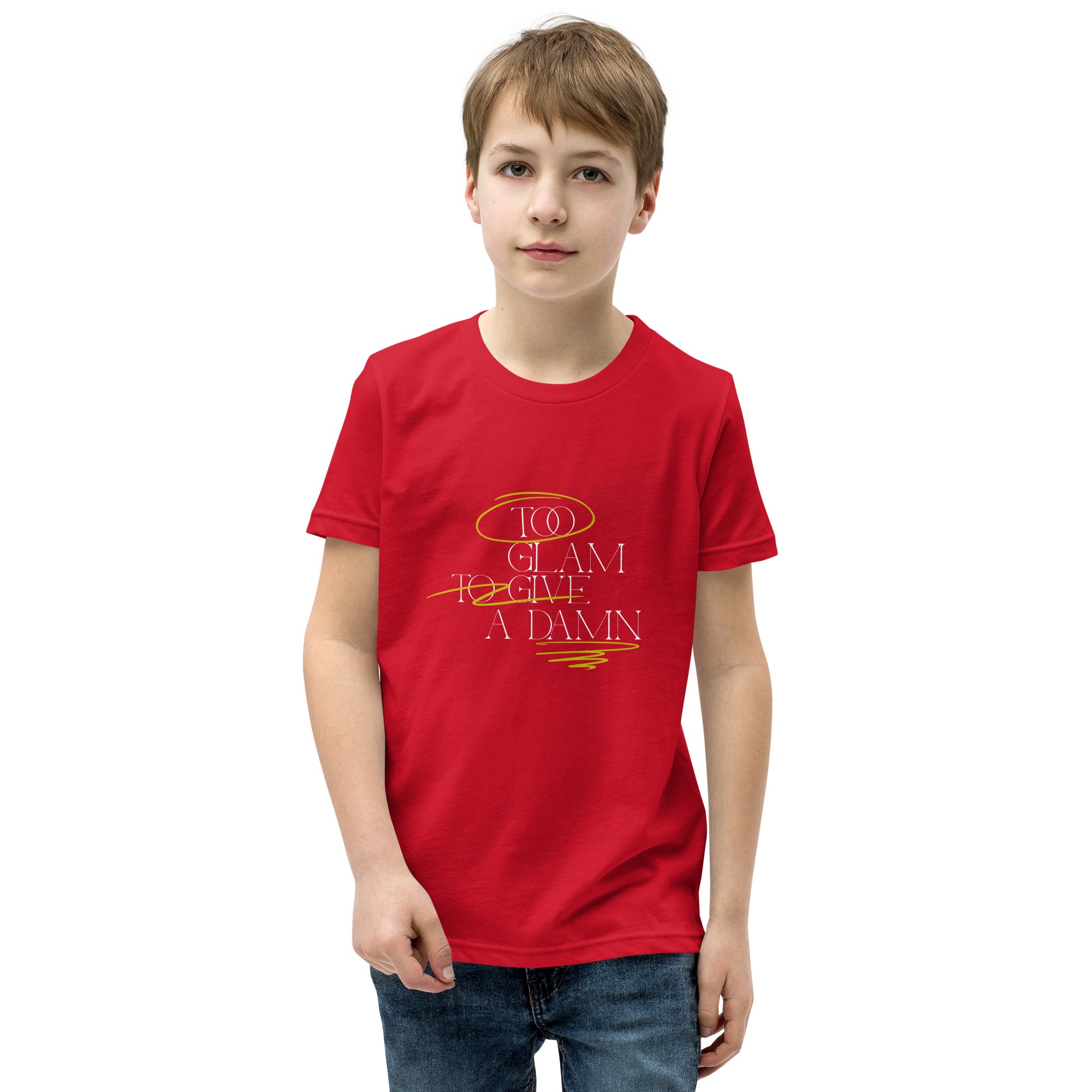 Too glam to give a damn - Youth Short Sleeve T-Shirt