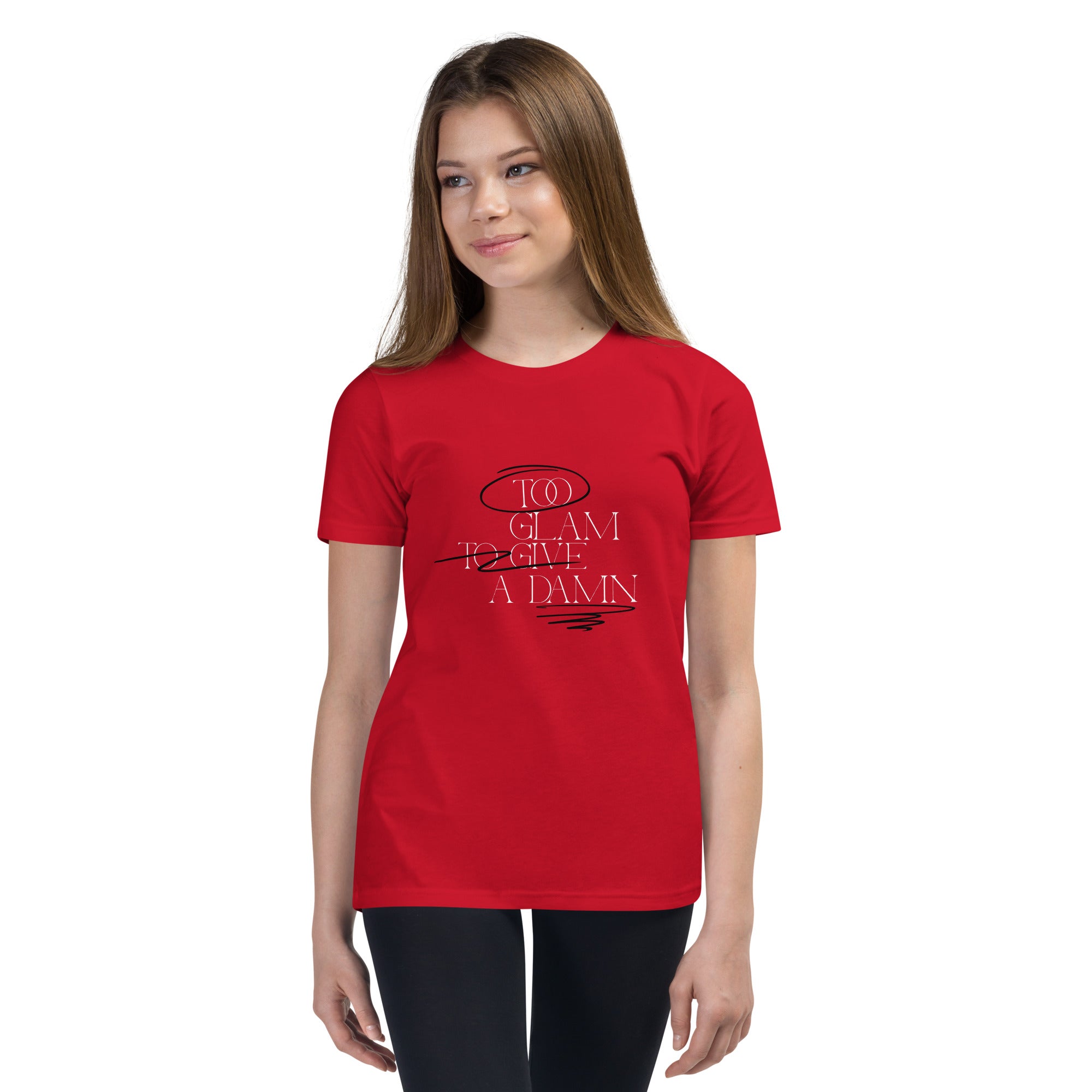 Too glam to give a damn - Youth Short Sleeve T-Shirt