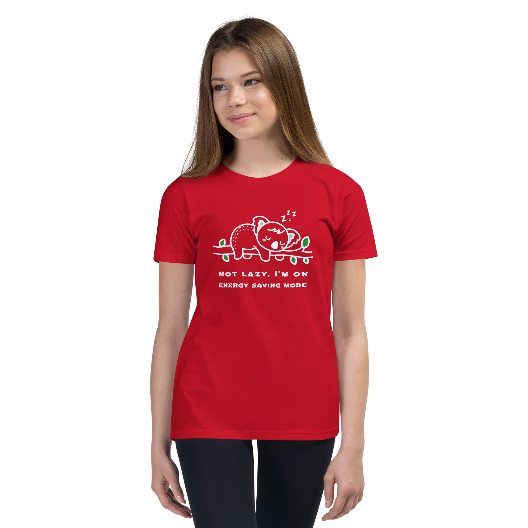 Not lazy, I'm on energy saving mode - Youth Short Sleeve T-Shirt