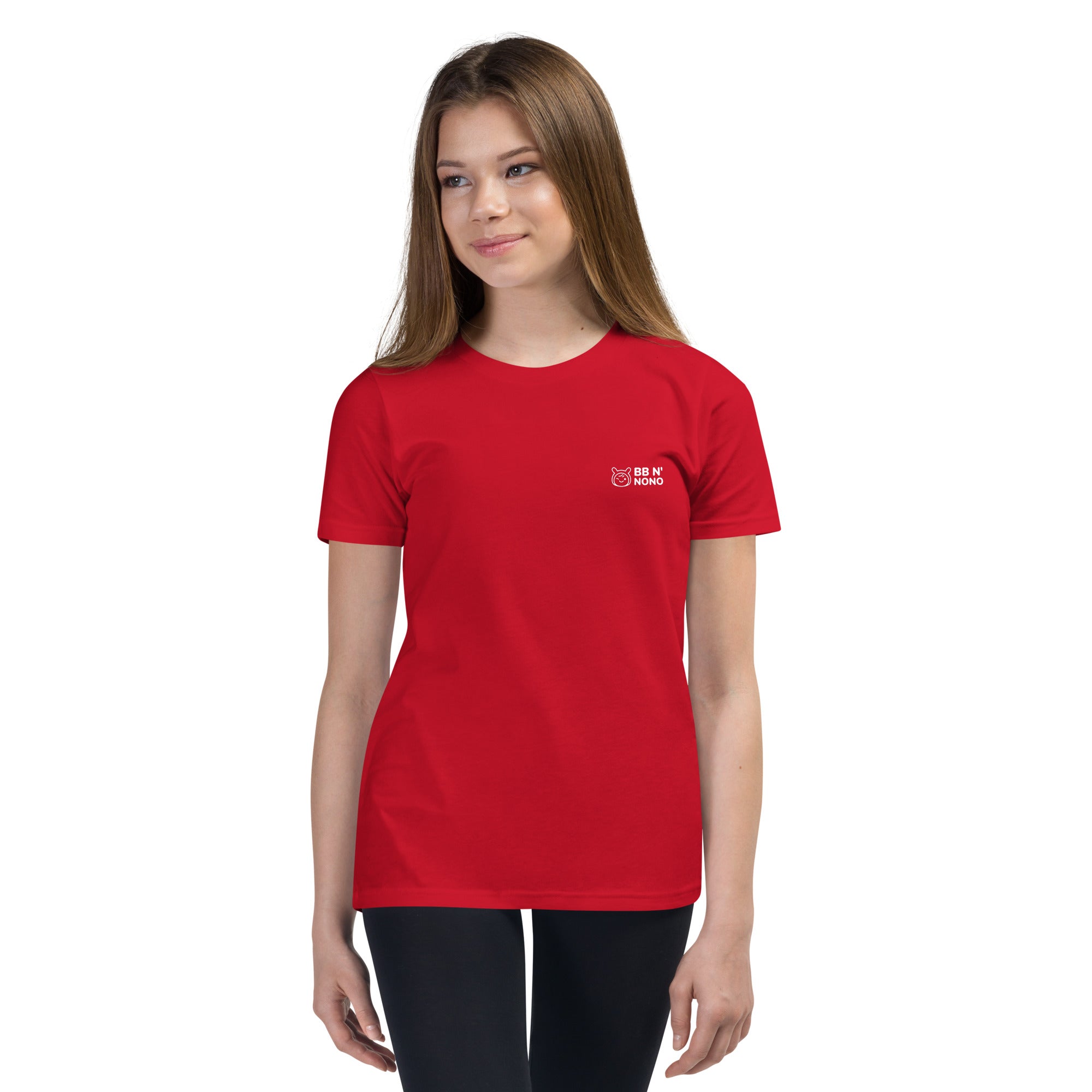 Always say yes to new, adventurer - Youth Short Sleeve T-Shirt (back print)