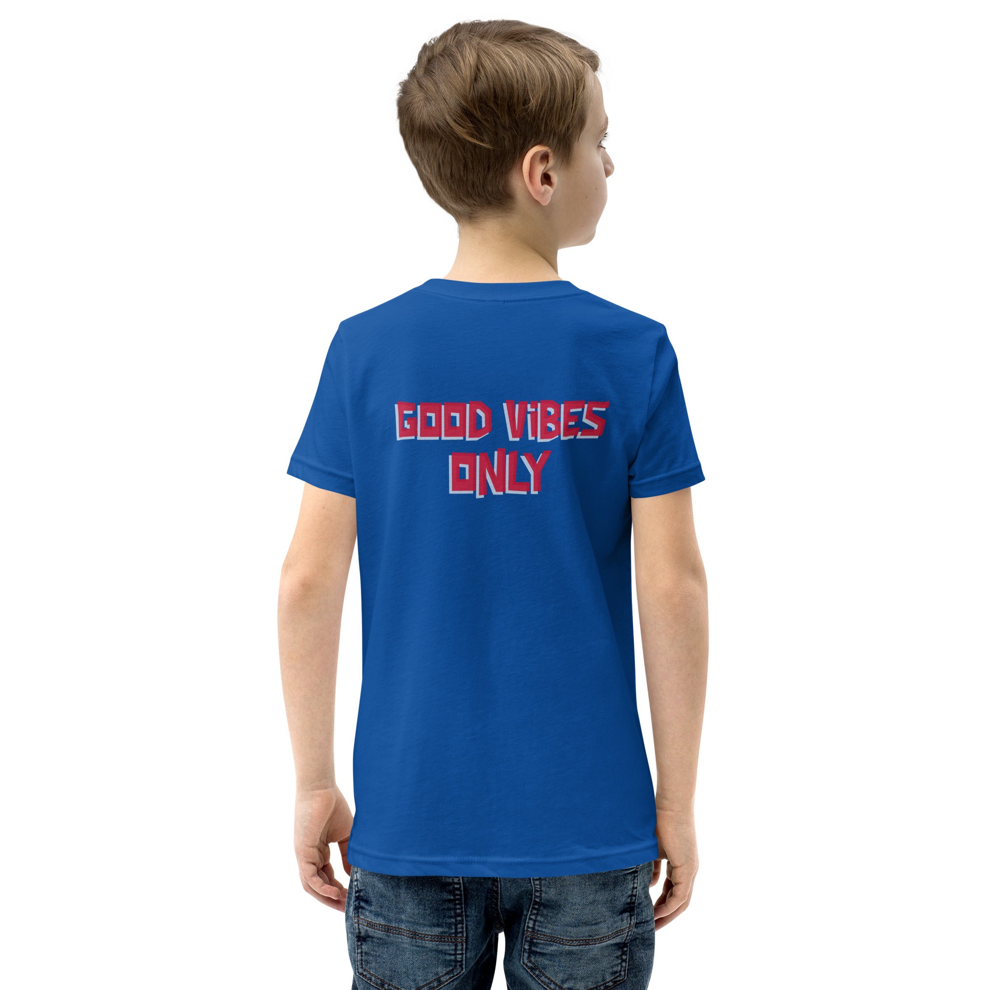 Good vibes only - Youth Short Sleeve T-Shirt (back print)