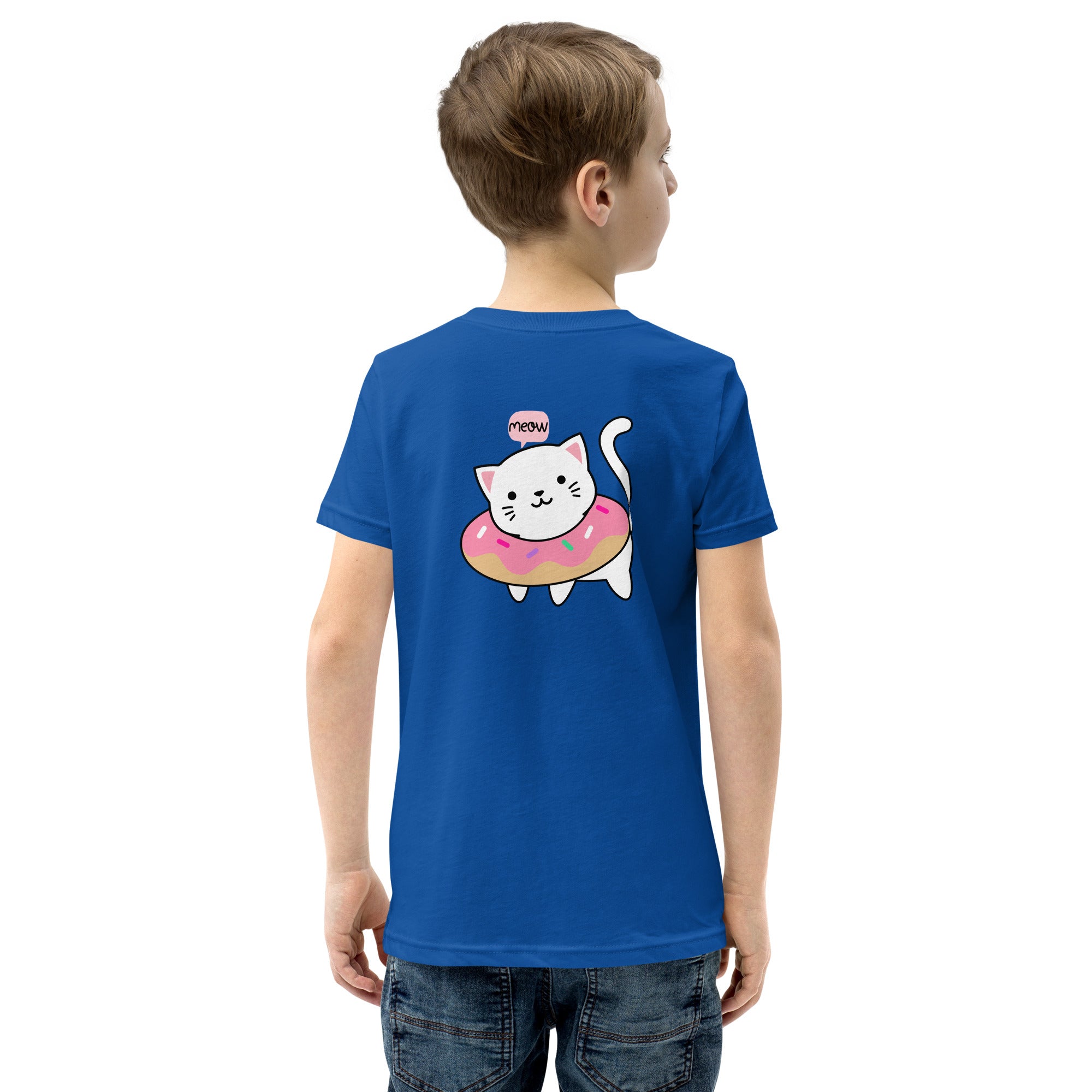 Meow V2 - Youth Short Sleeve T-Shirt (back print)