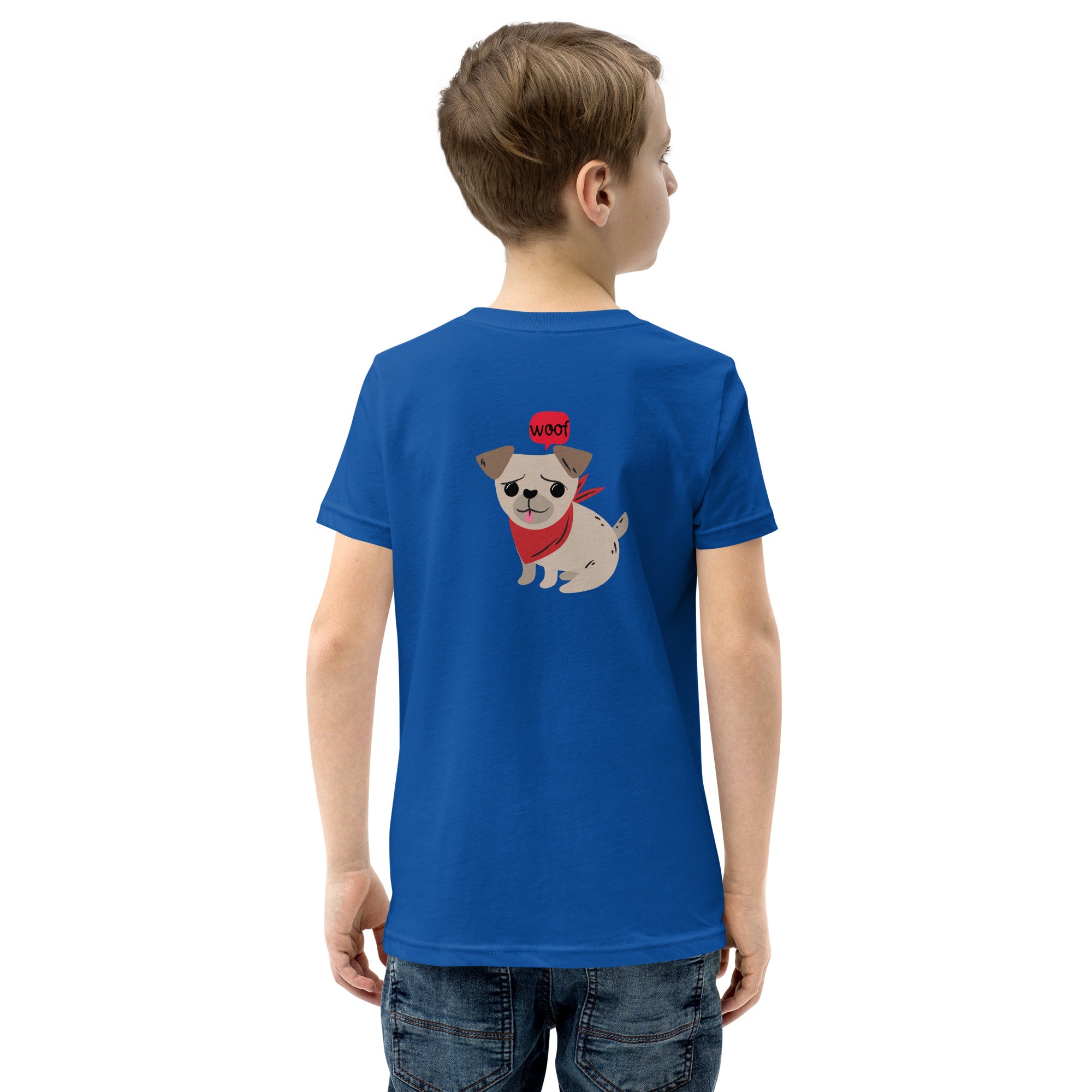 Woof V2 -Youth Short Sleeve T-Shirt (back print)