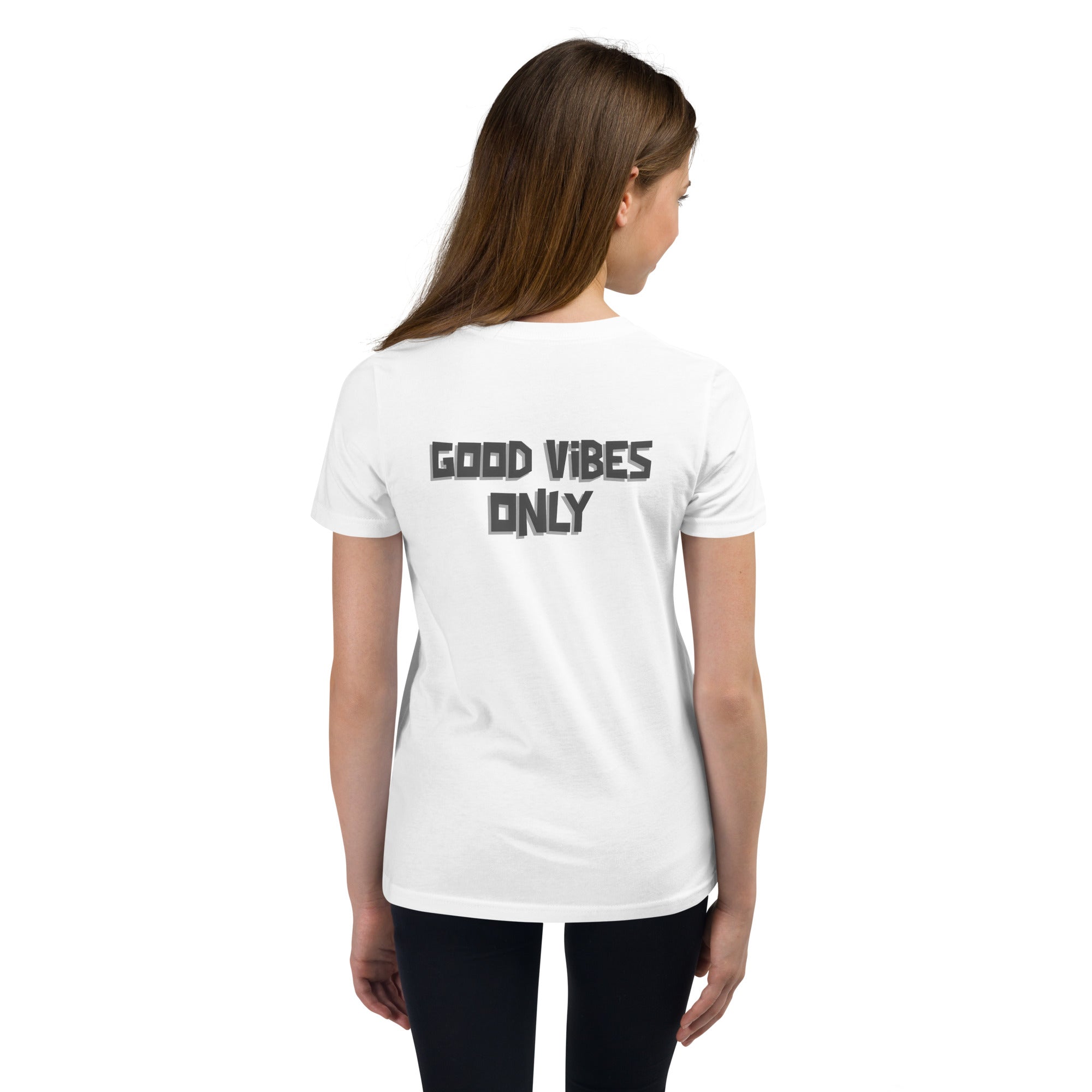 Good vibes only - Youth Short Sleeve T-Shirt (back print)