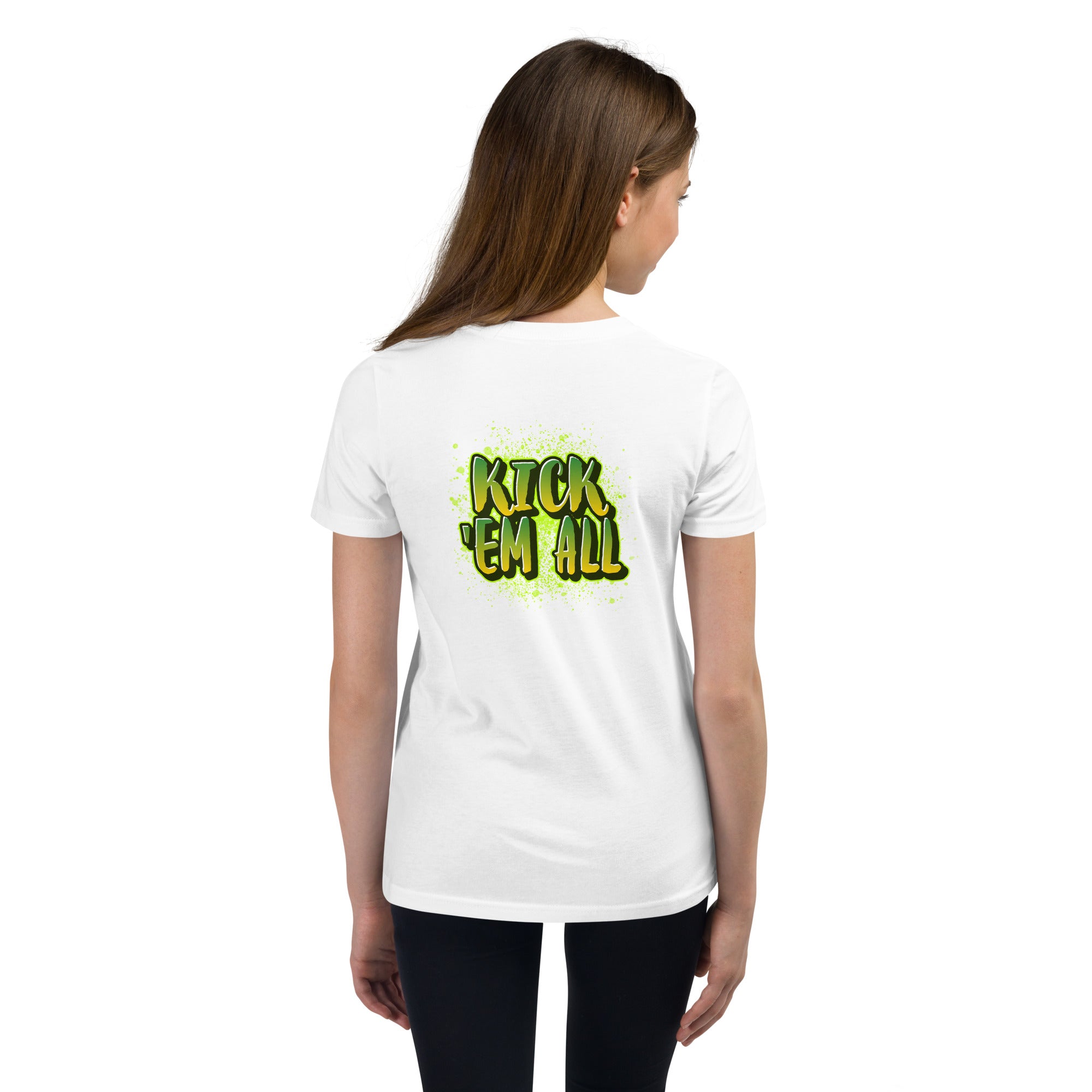 Kick'em all - Youth Short Sleeve T-Shirt (back print)