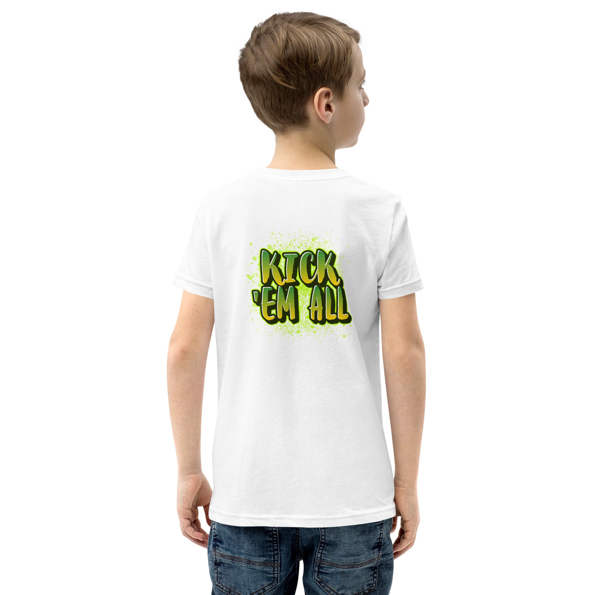 Kick'em all - Youth Short Sleeve T-Shirt (back print)