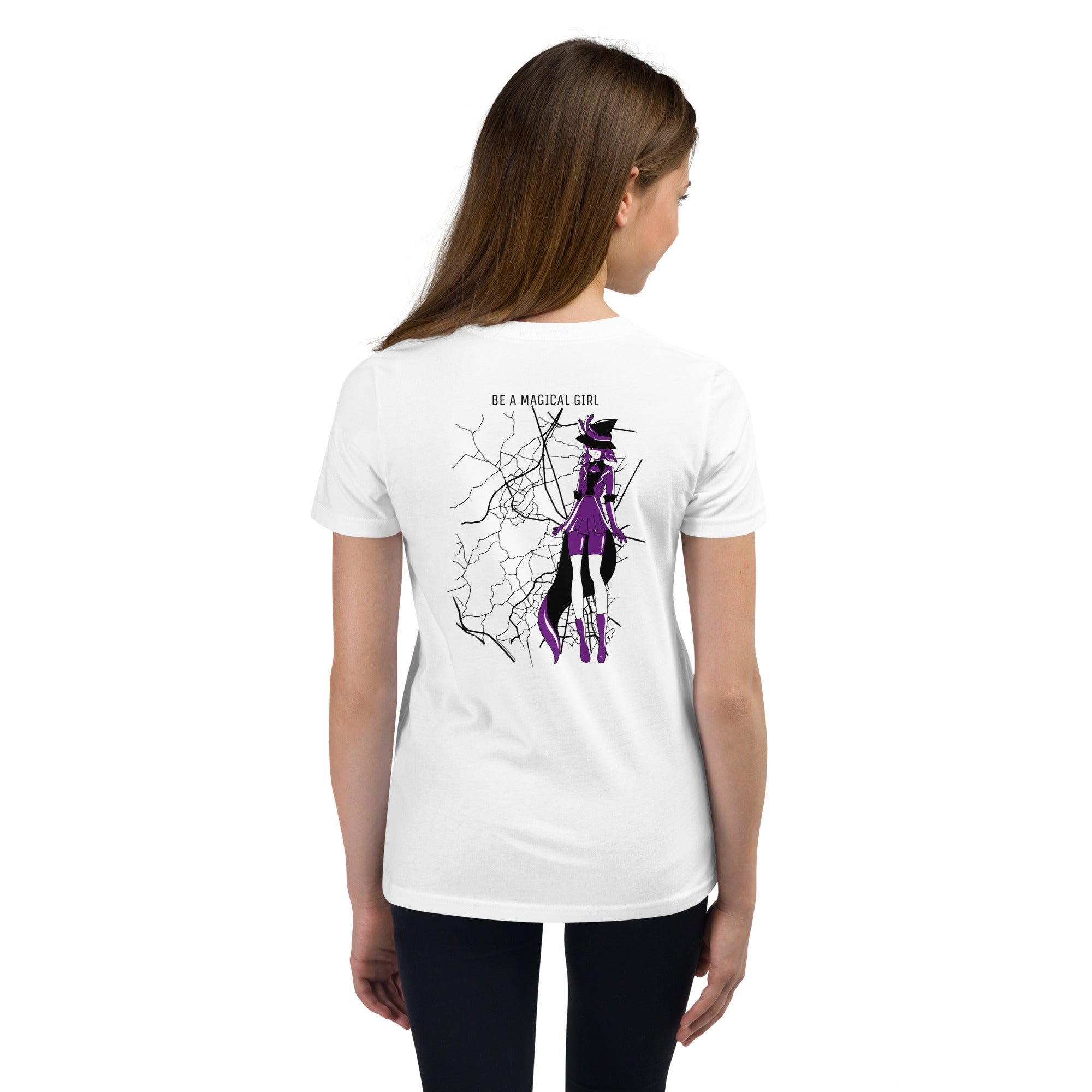 Magical girl V1 - Youth Short Sleeve T-Shirt (back print)