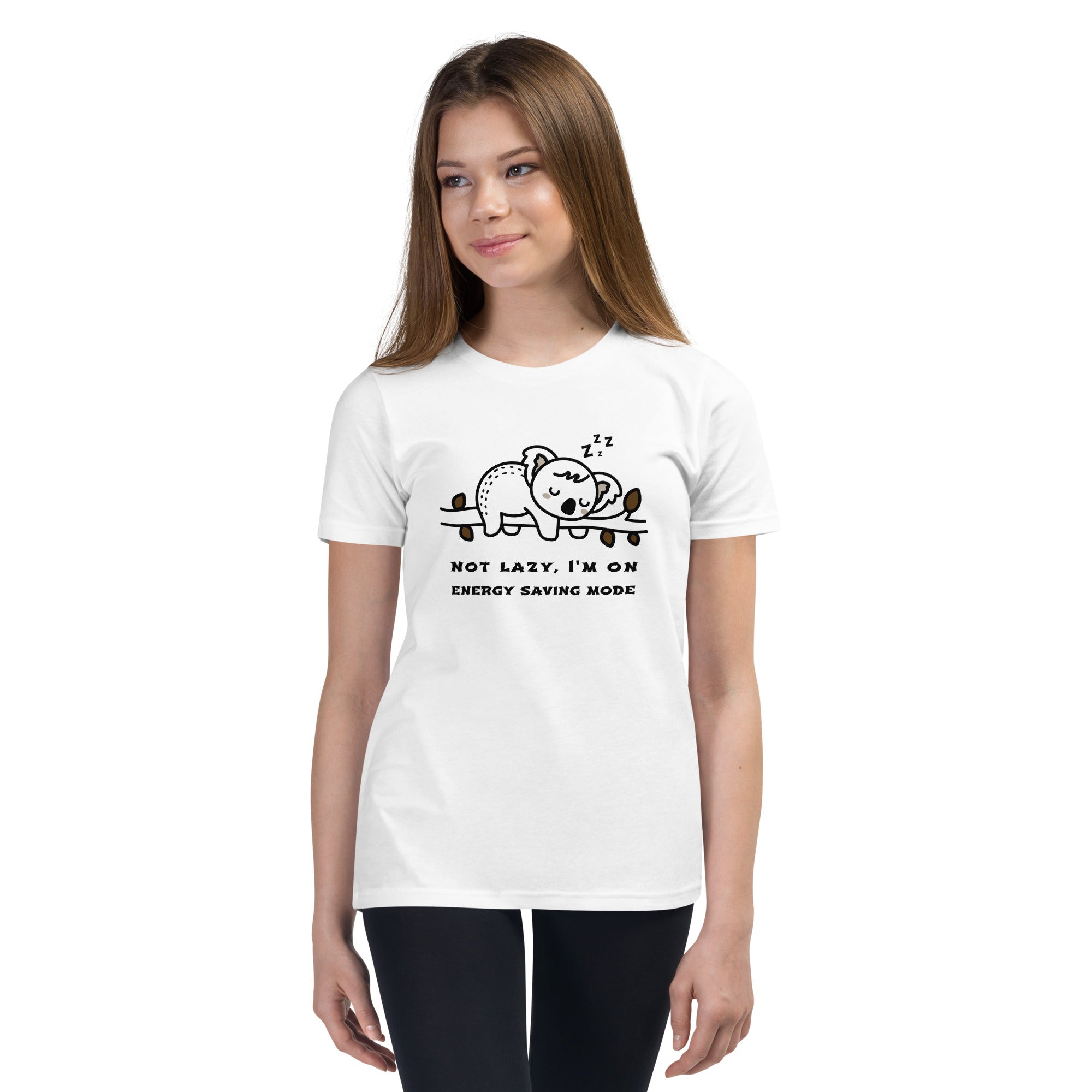 Not lazy, I'm on energy saving mode - Youth Short Sleeve T-Shirt