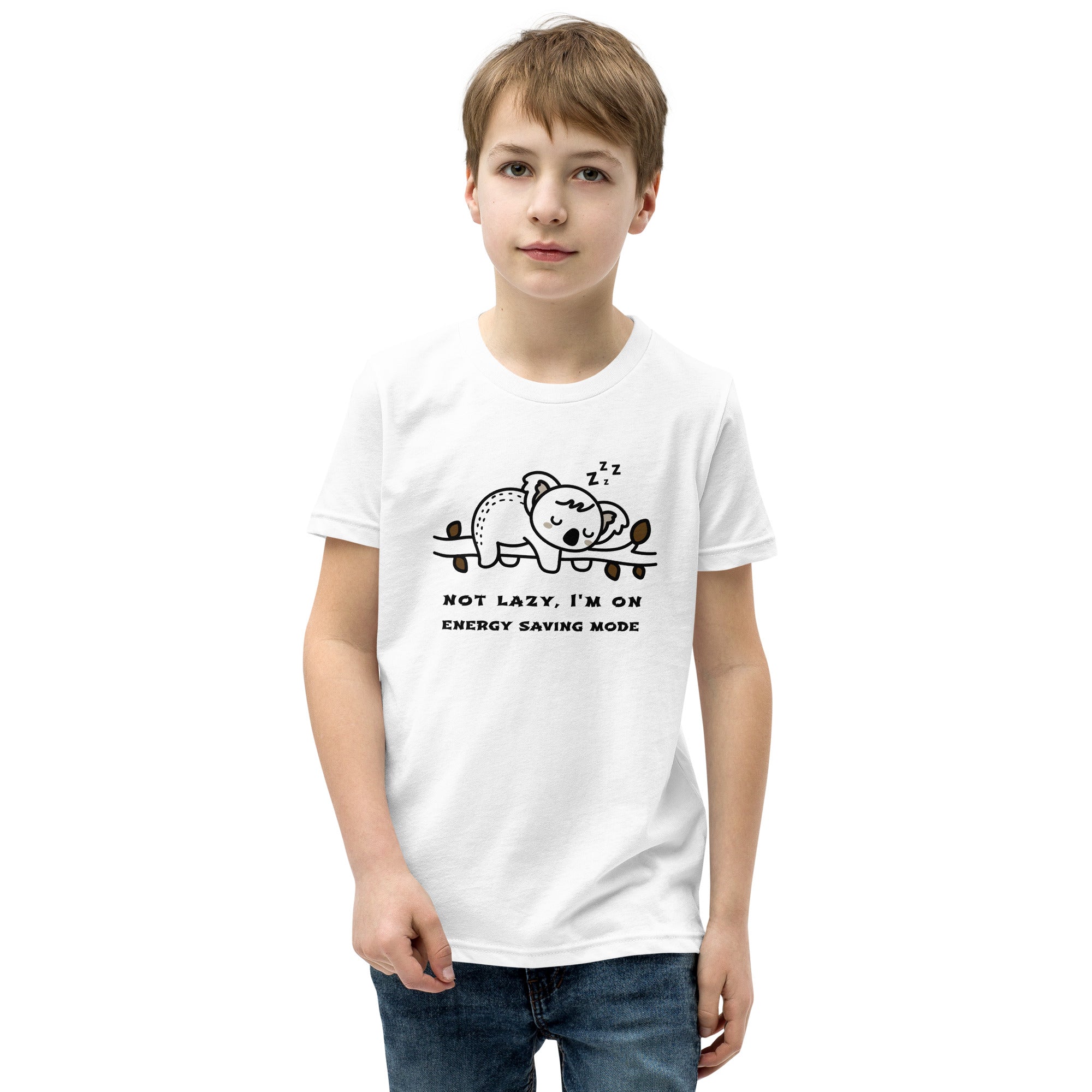 Not lazy, I'm on energy saving mode - Youth Short Sleeve T-Shirt