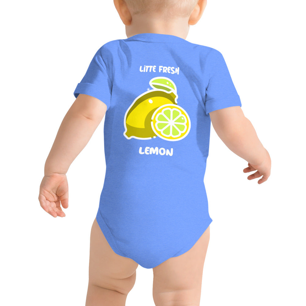 Little fresh lemon - Baby short sleeve one piece (back print)