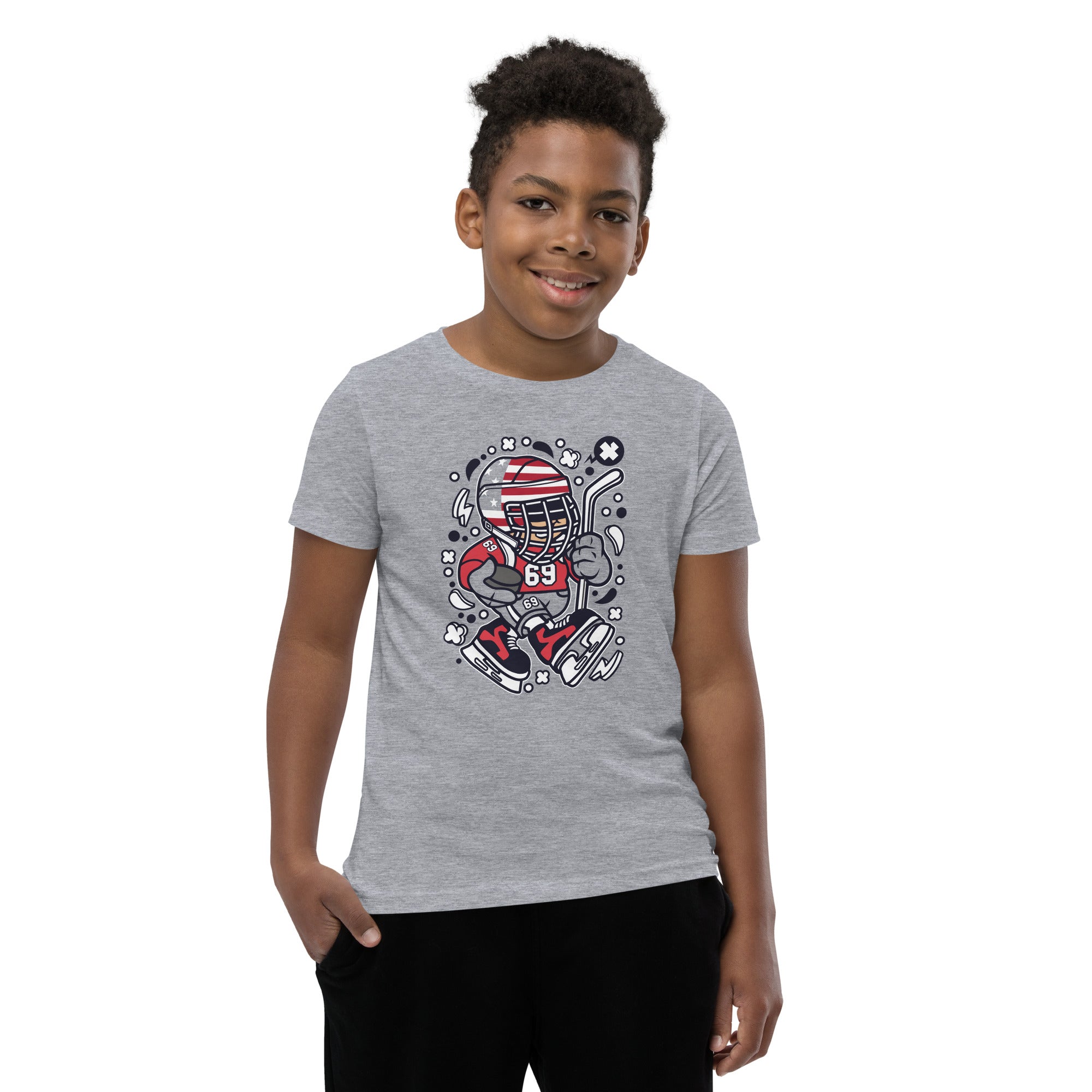 American Hockey Kid - Youth Short Sleeve T-Shirt