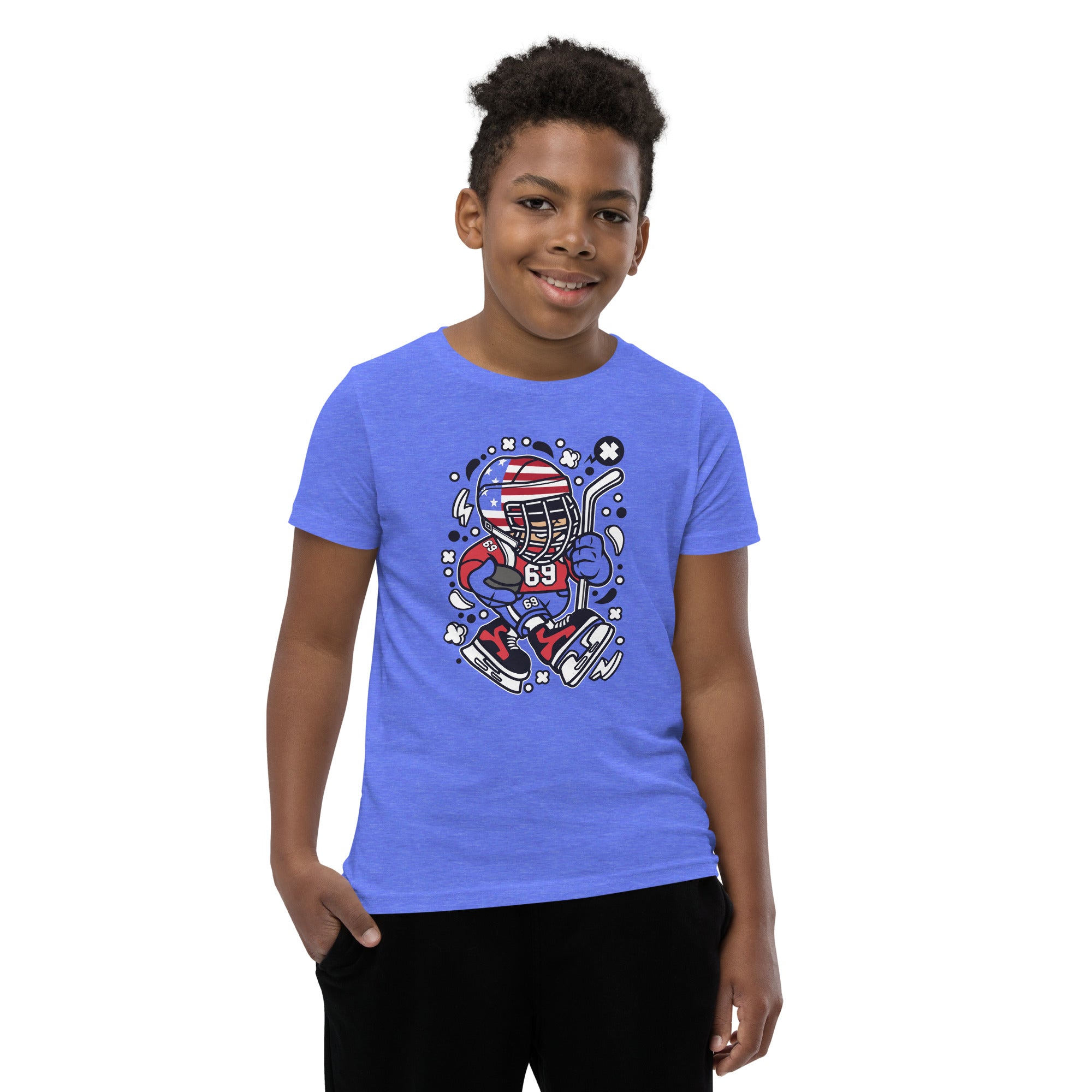 American Hockey Kid - Youth Short Sleeve T-Shirt