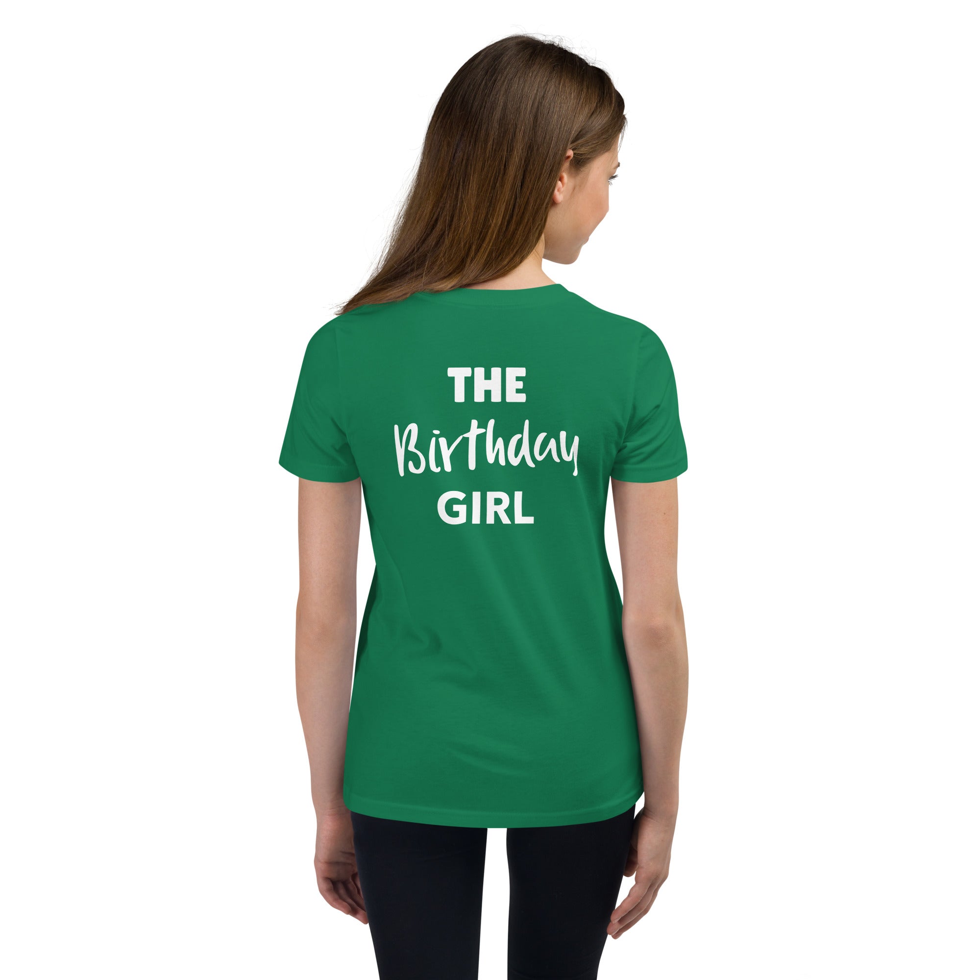 Birthday girl -Youth Short Sleeve T-Shirt (back print)