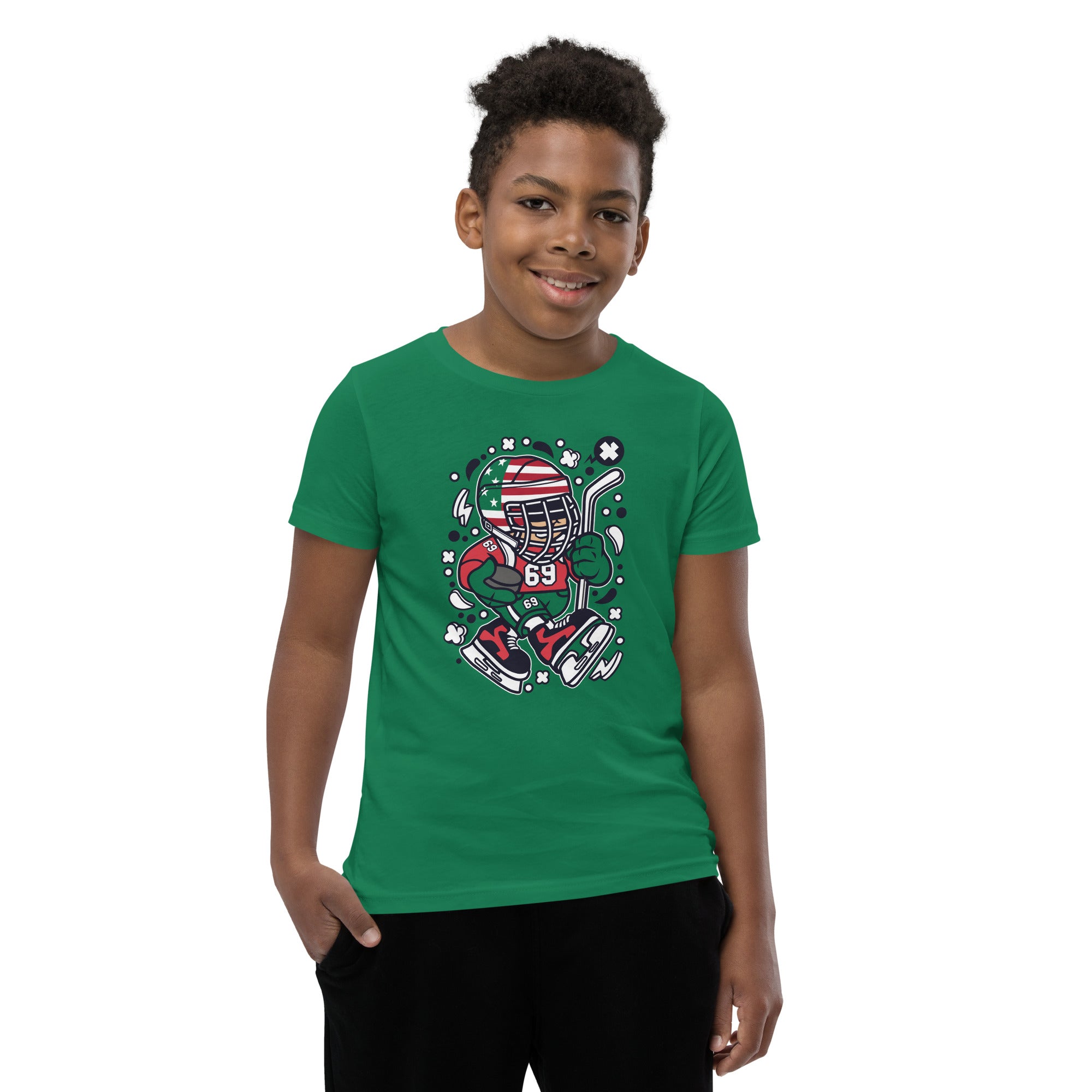 American Hockey Kid - Youth Short Sleeve T-Shirt