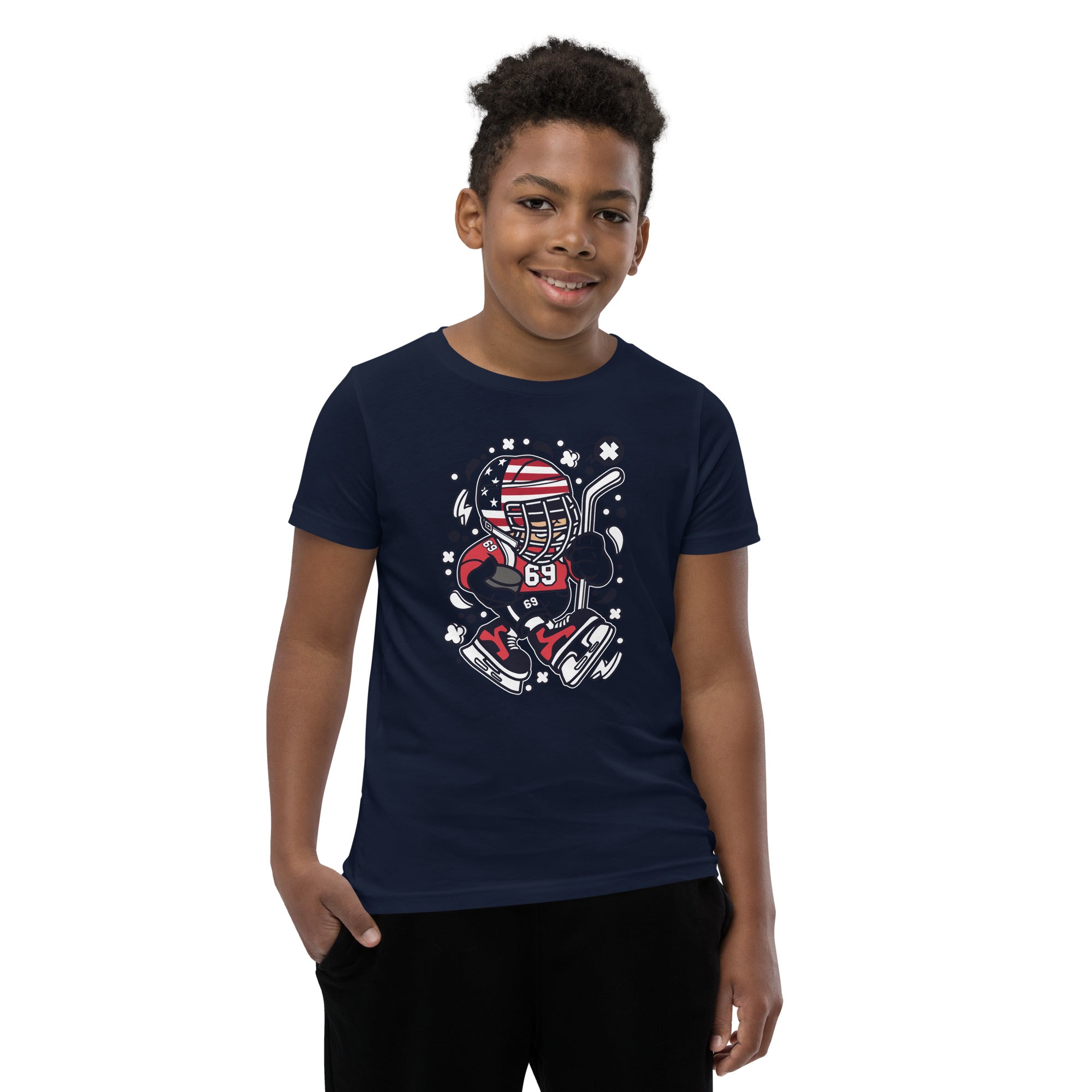 American Hockey Kid - Youth Short Sleeve T-Shirt